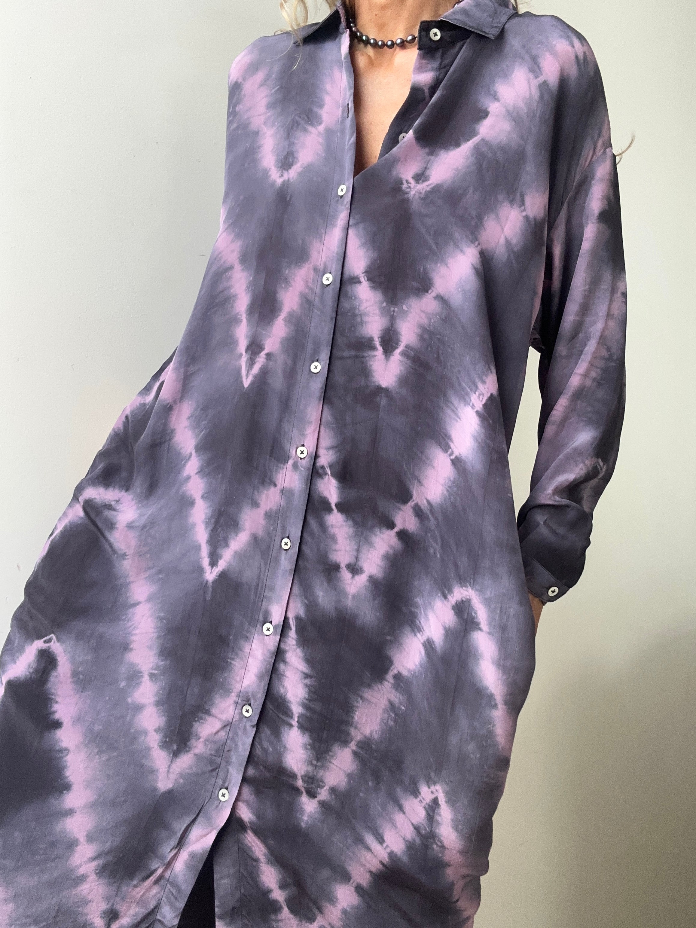Nous Antwerp Florence Shirtdress Purple | Dresses