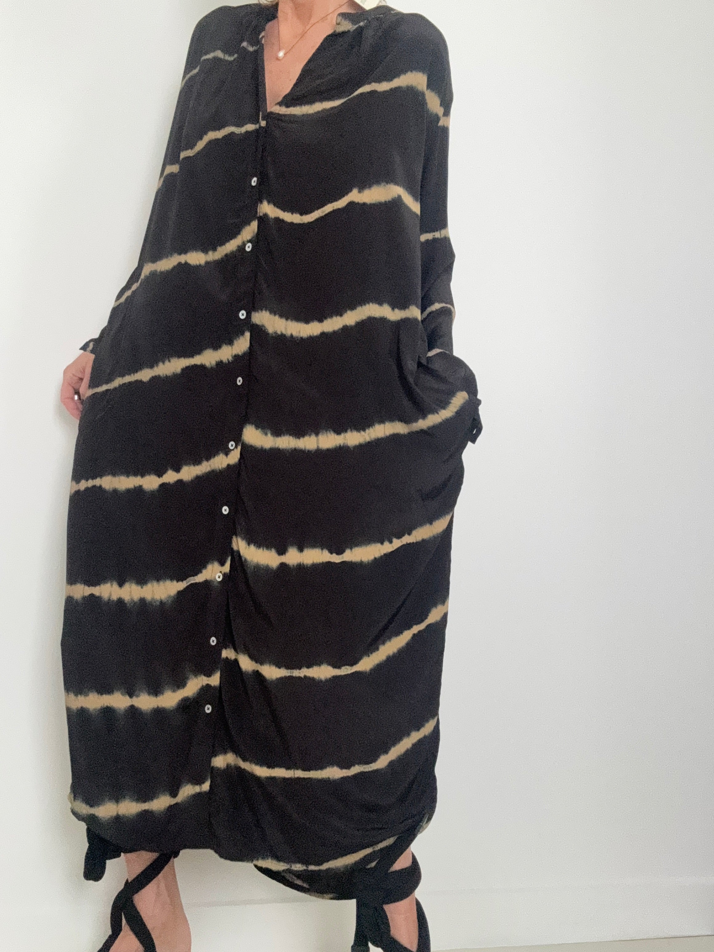 Nous Antwerp Dresses Nous Antwerp Lea Dress Black Latte