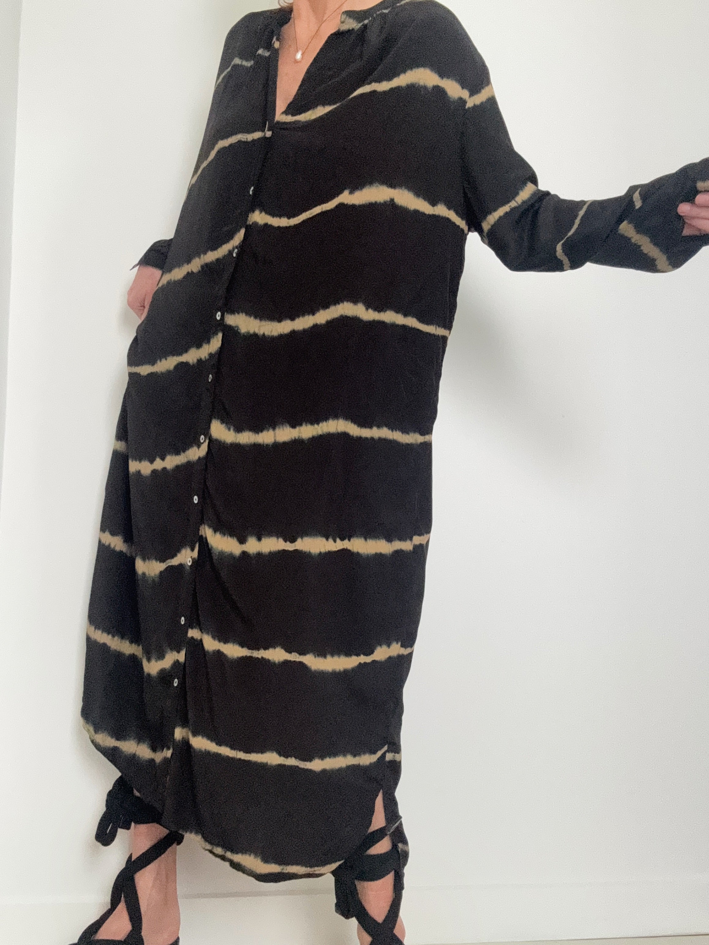 Nous Antwerp Dresses Nous Antwerp Lea Dress Black Latte