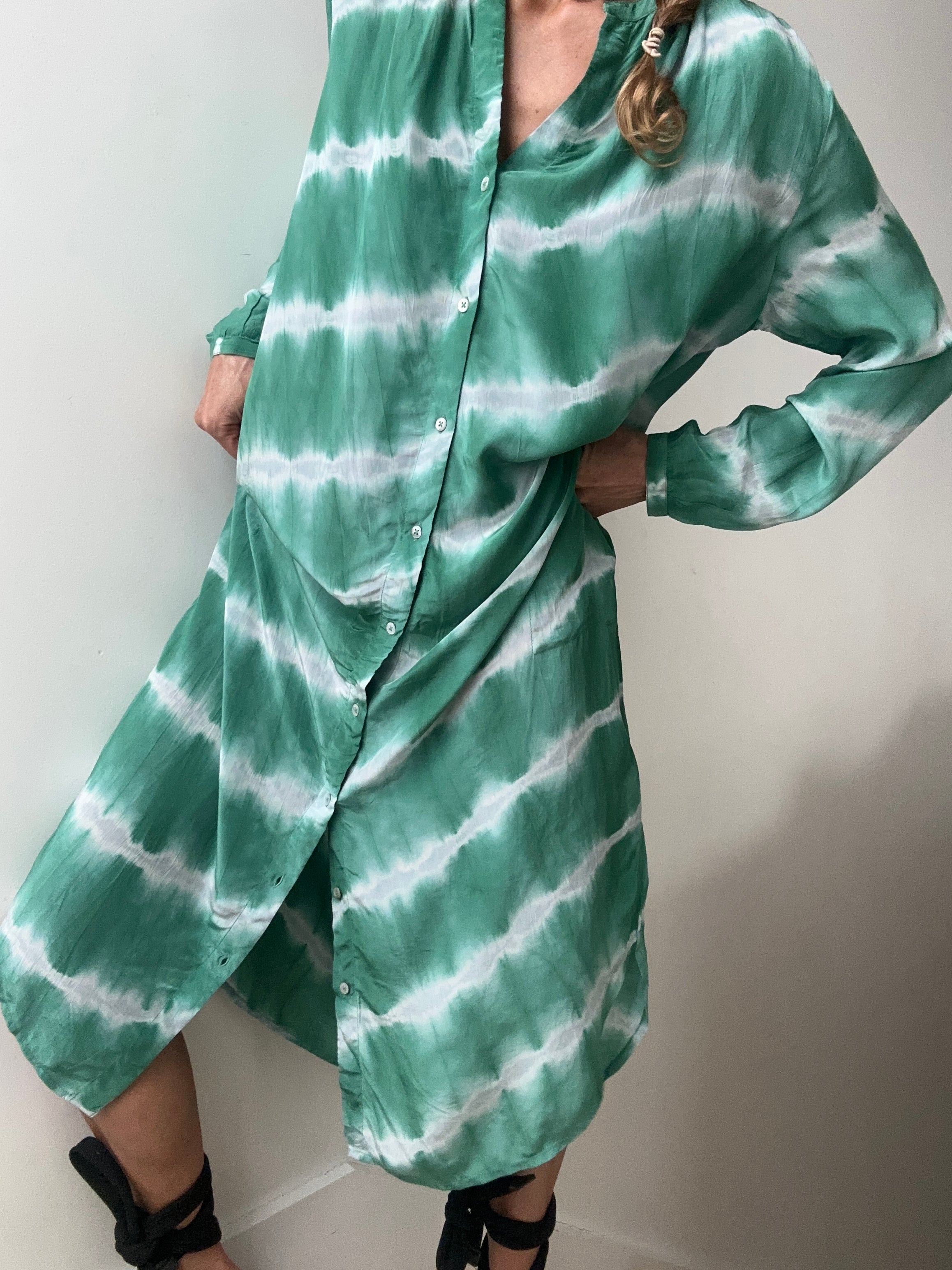 Nous Antwerp Lea Dress Green | Dresses