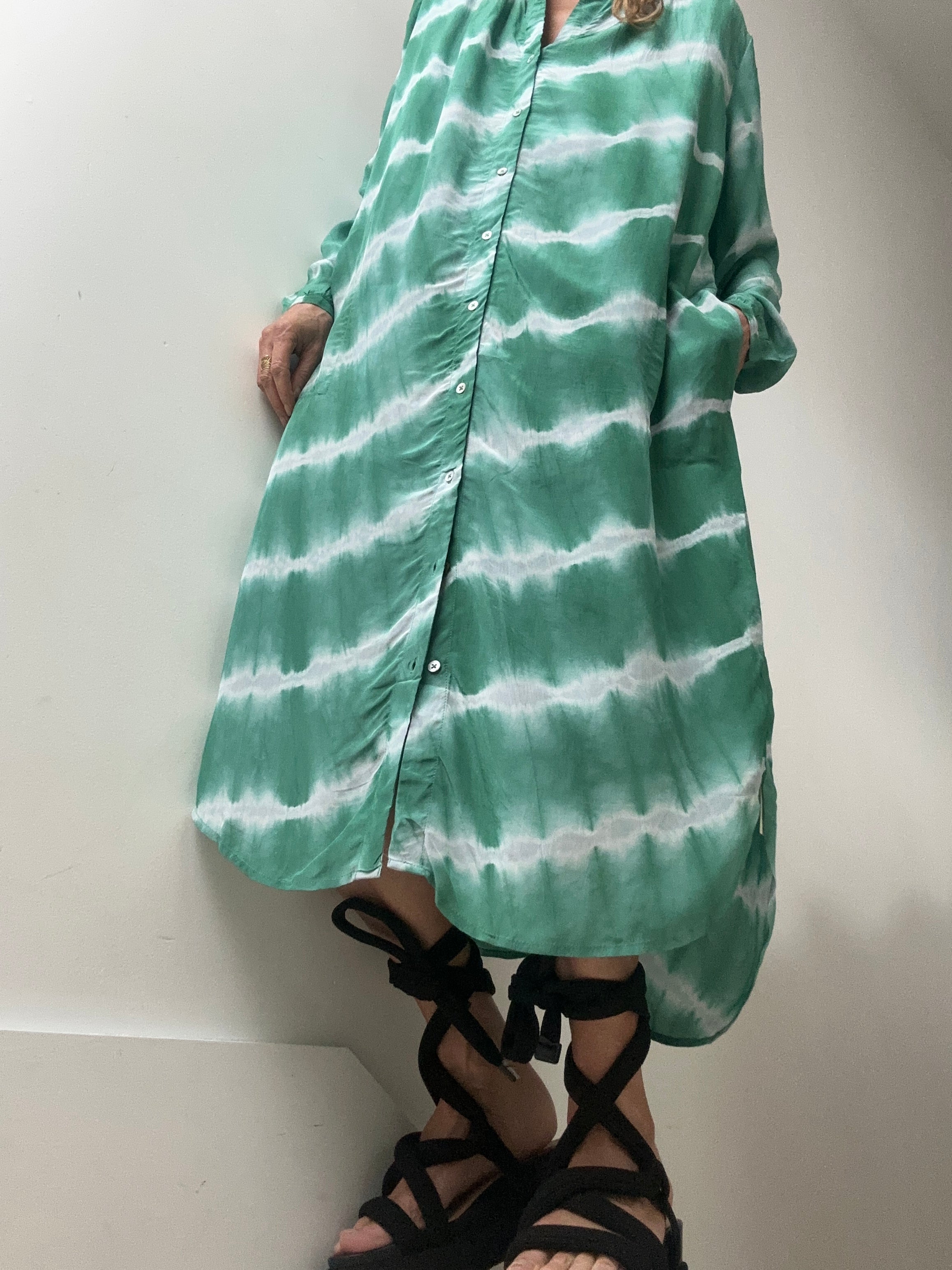 Nous Antwerp Lea Dress Green | Dresses