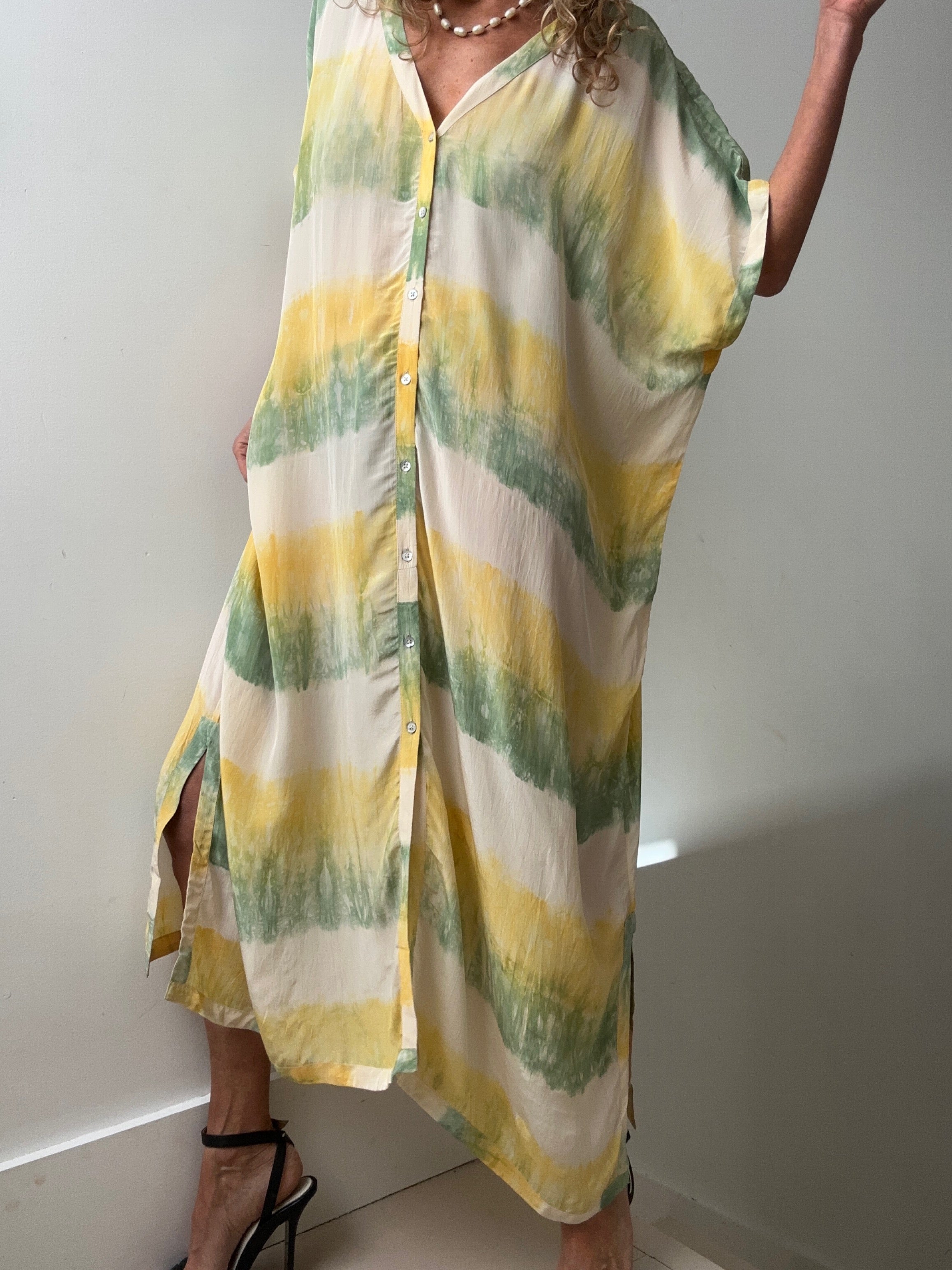 Nous Antwerp Dresses Nous Antwerp Sam Kaftan Dress Sorbet