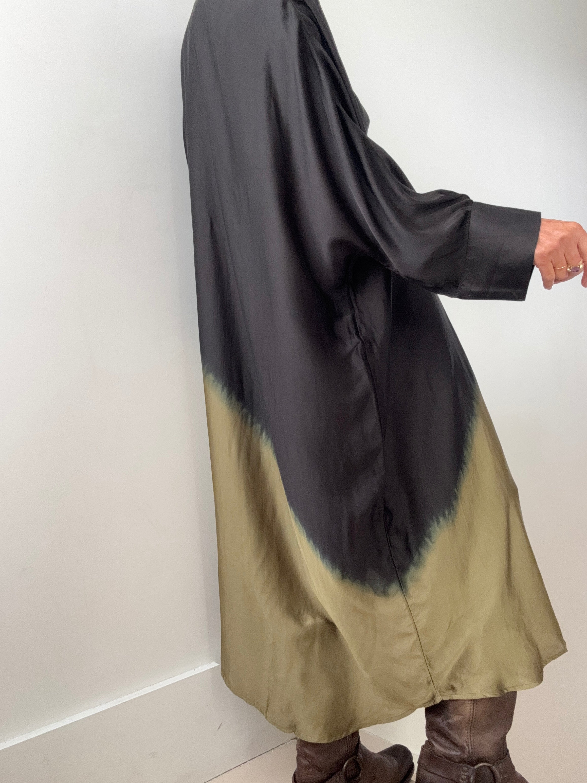 Nous Antwerp Dresses Ombre Erika Dress Khaki Green