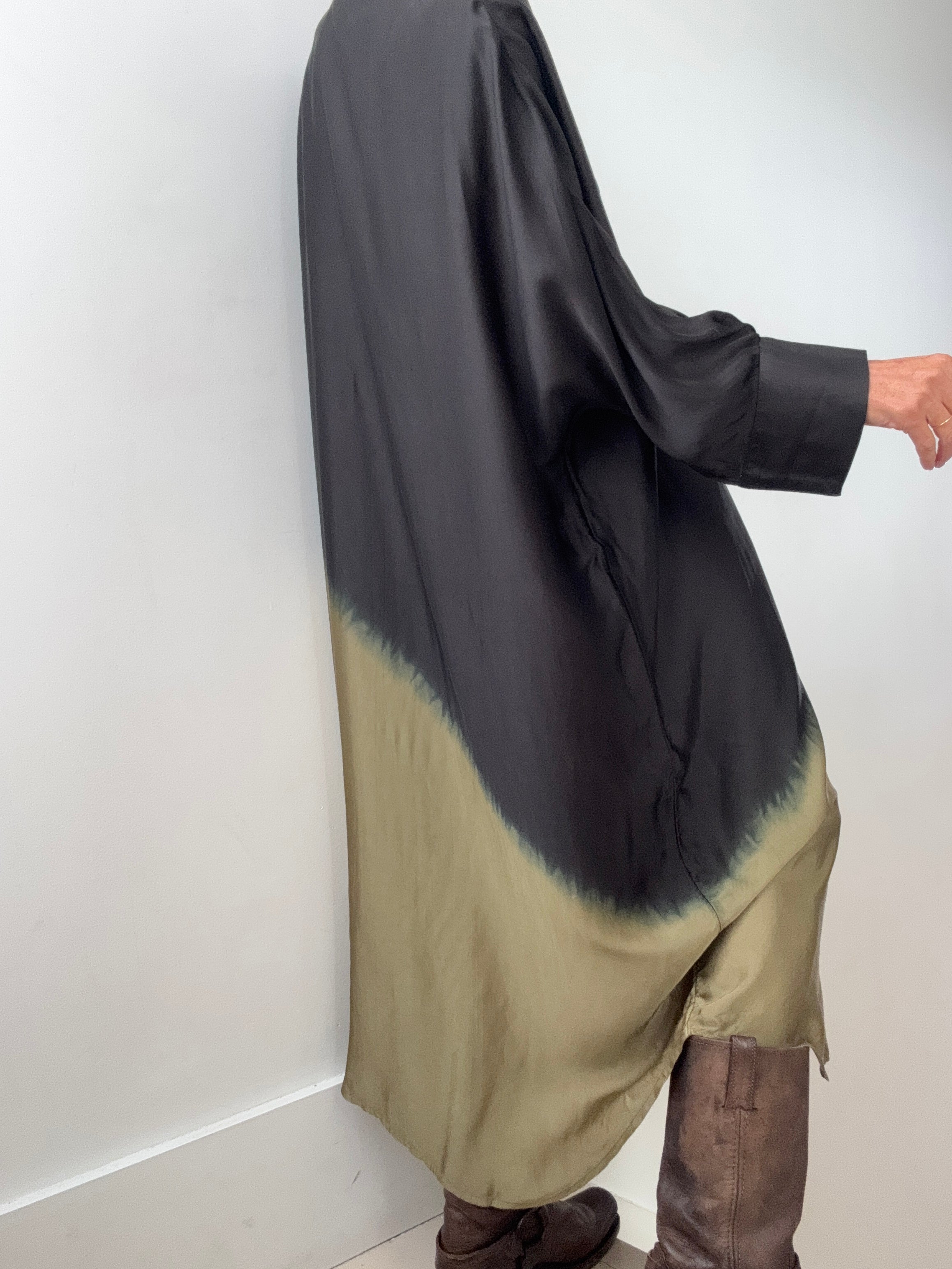 Nous Antwerp Dresses Ombre Erika Dress Khaki Green