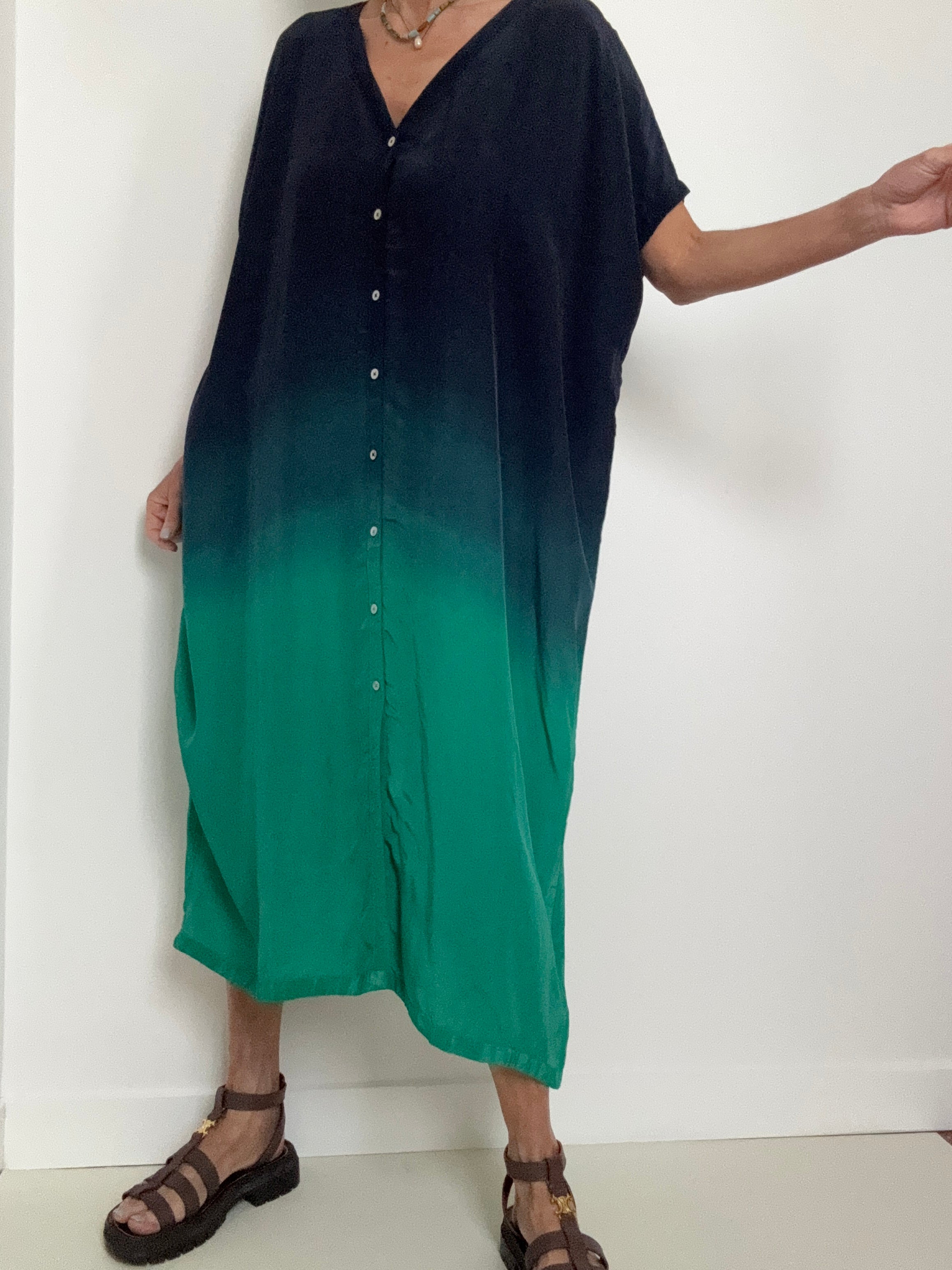 Sam Kaftan Dress Ombre Blue Green | Dresses