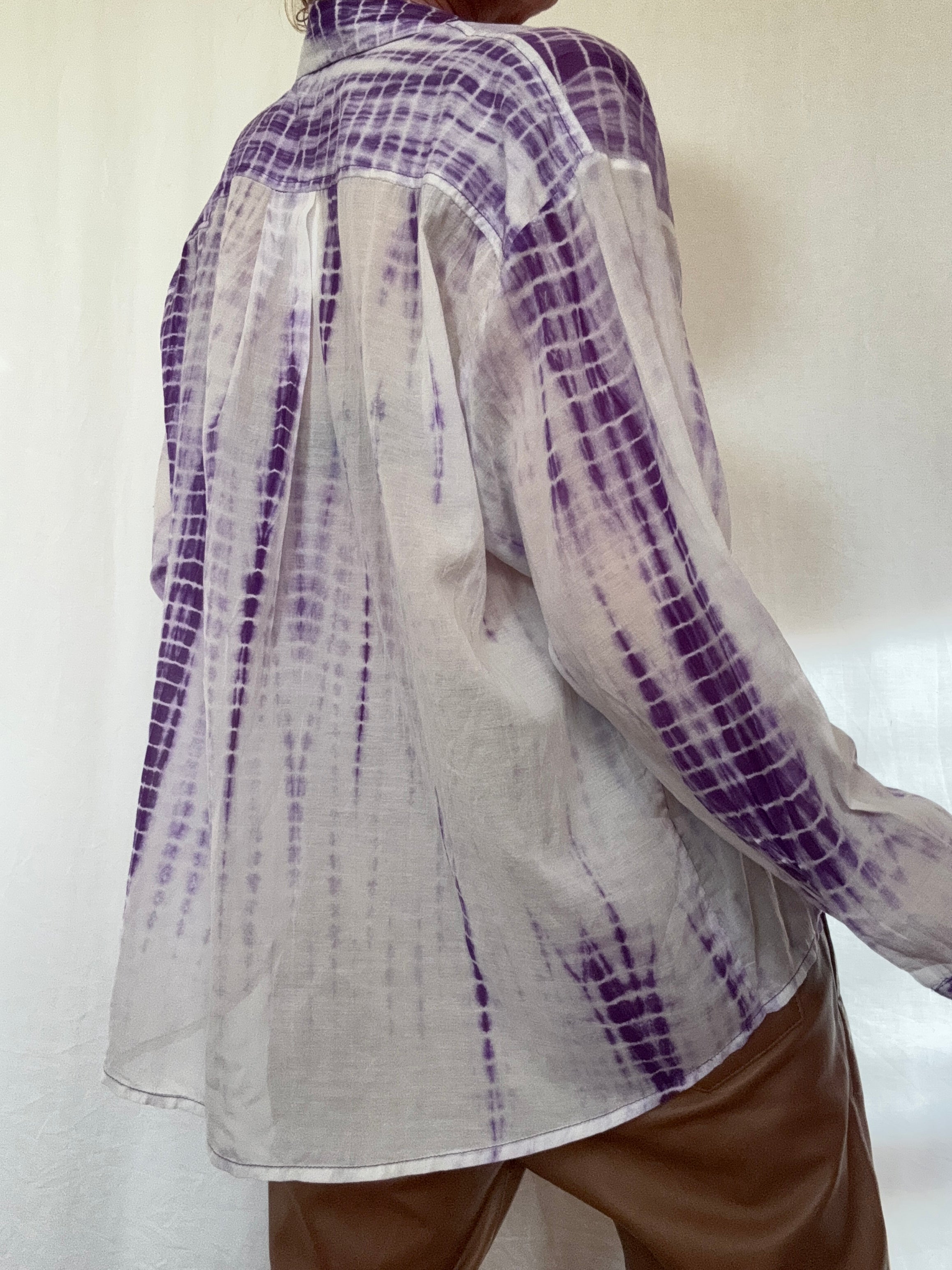 Nous Antwerp Shirts Cotton Silk Milla Shirt Purple