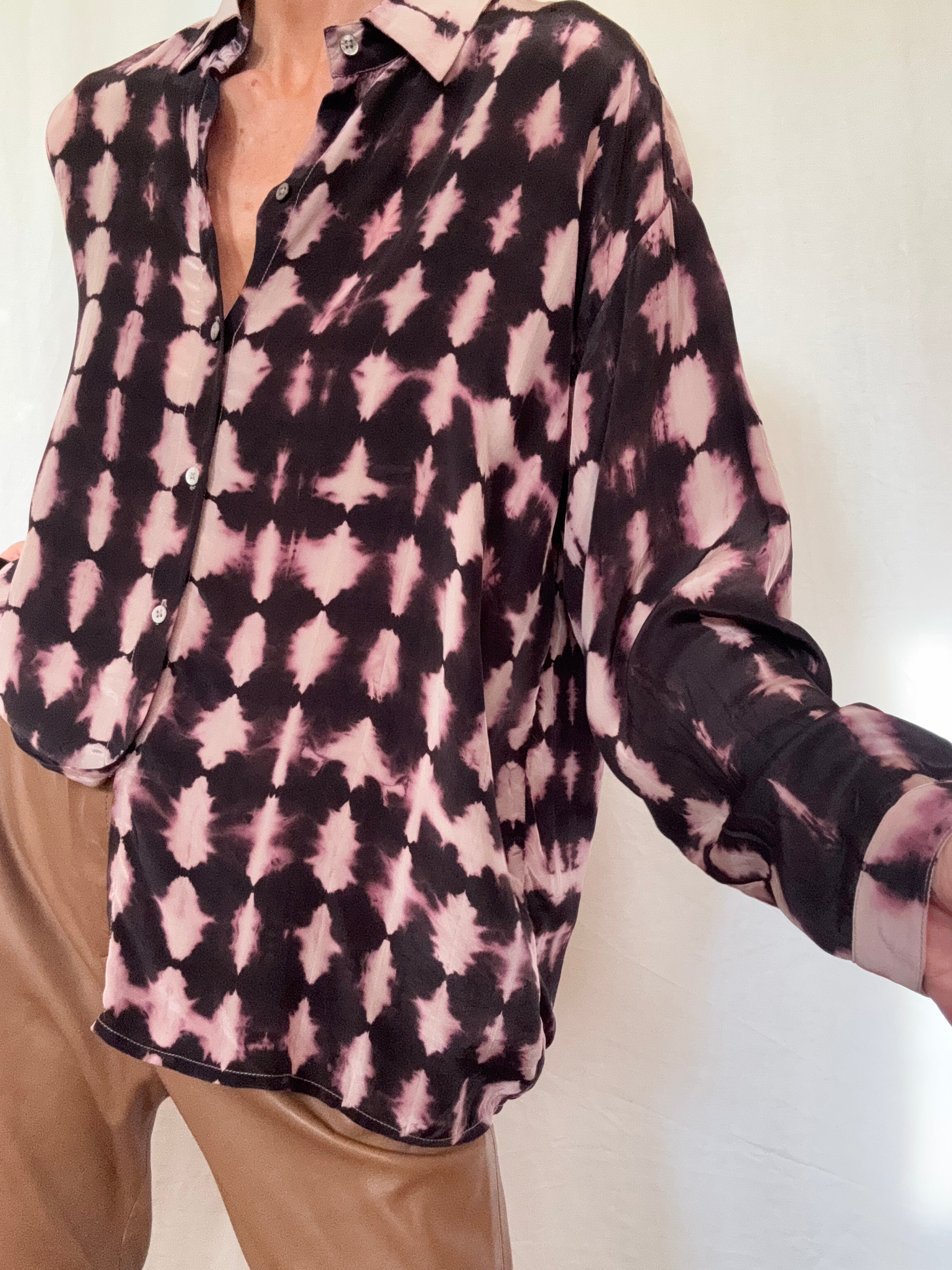 Nous Antwerp Shirts Meganne Blouse Purple Tiedye