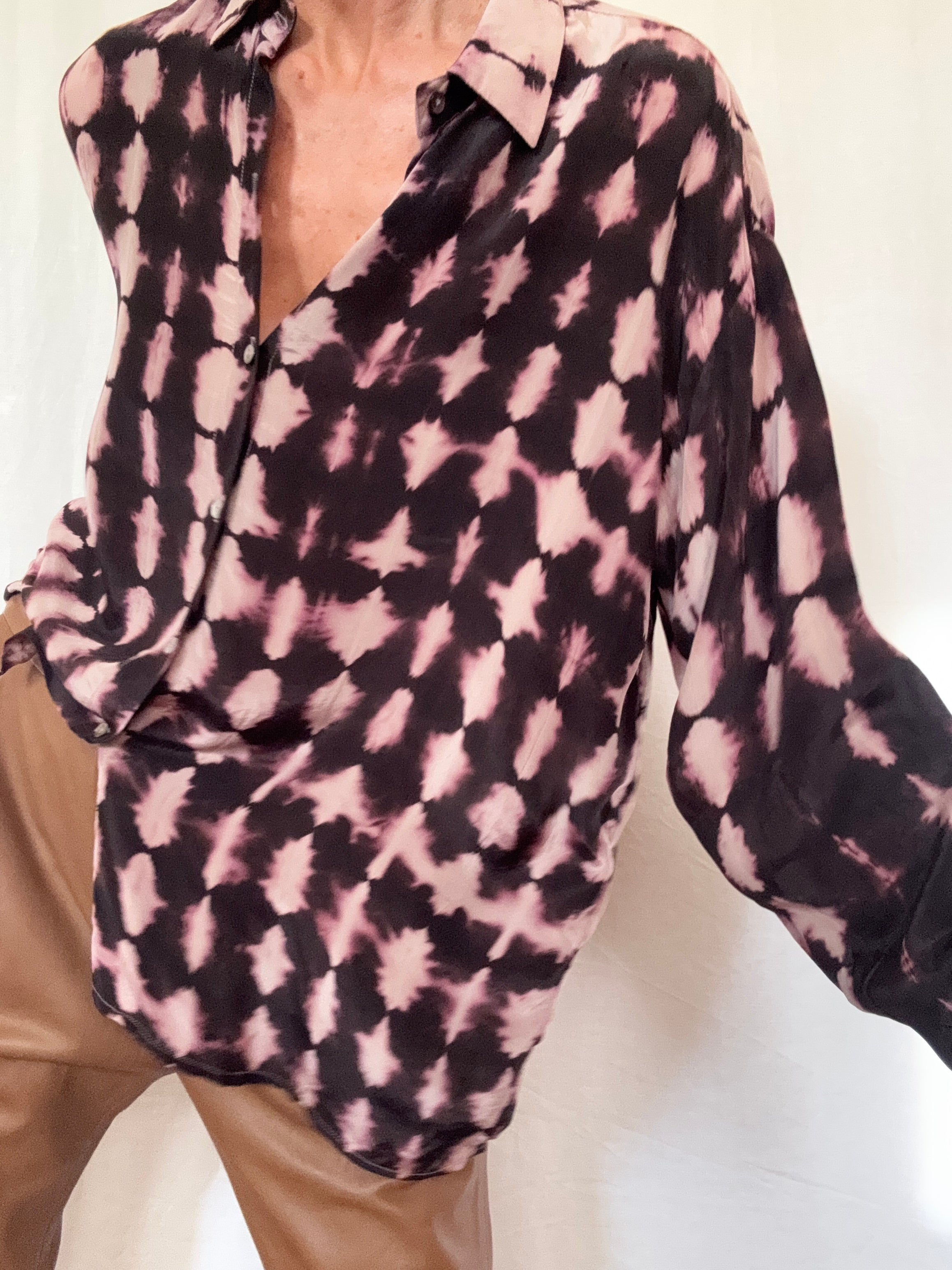 Nous Antwerp Shirts Meganne Blouse Purple Tiedye