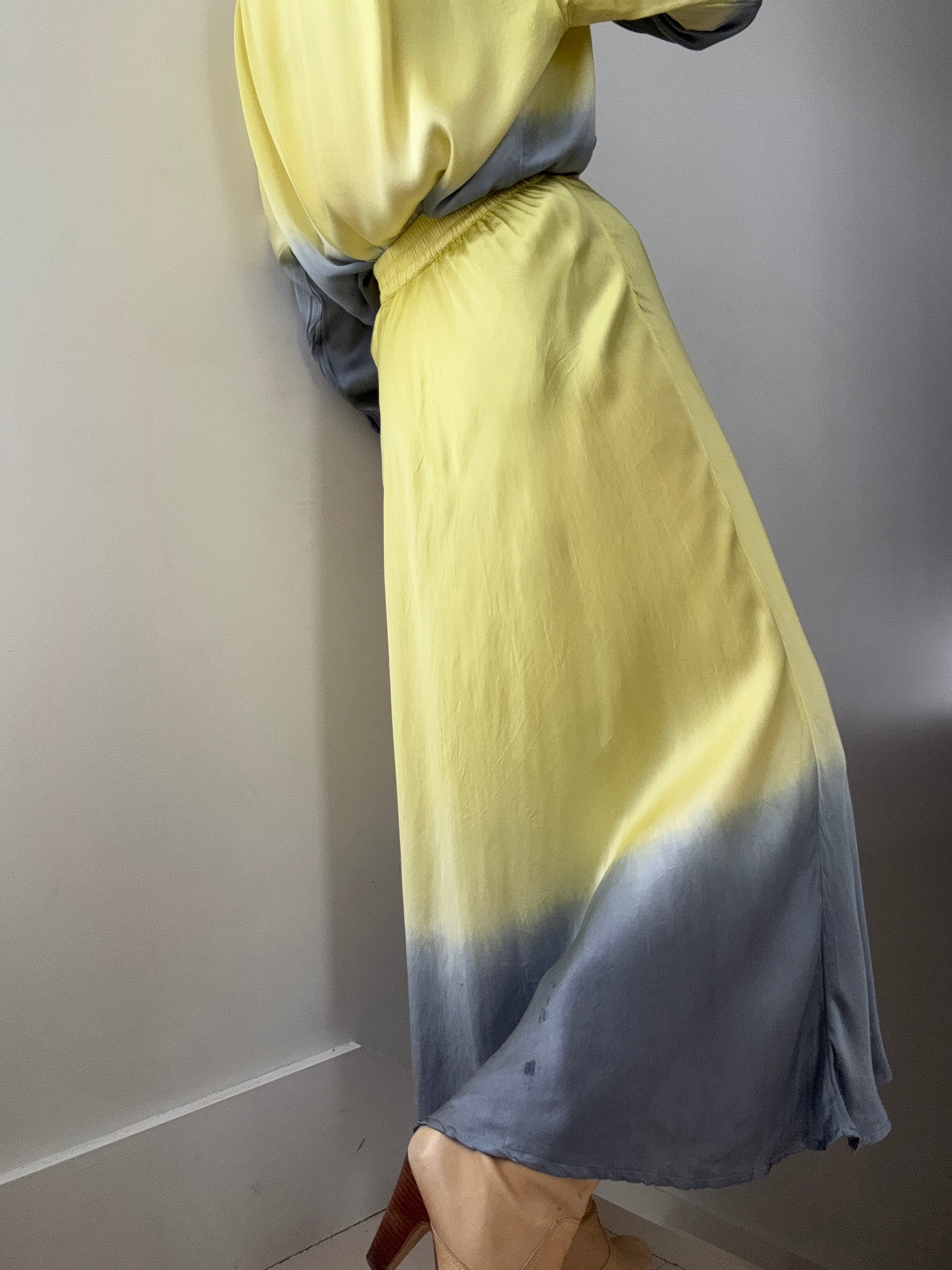 Nous Antwerp Skirts Silk Ombre Skirt Lemon