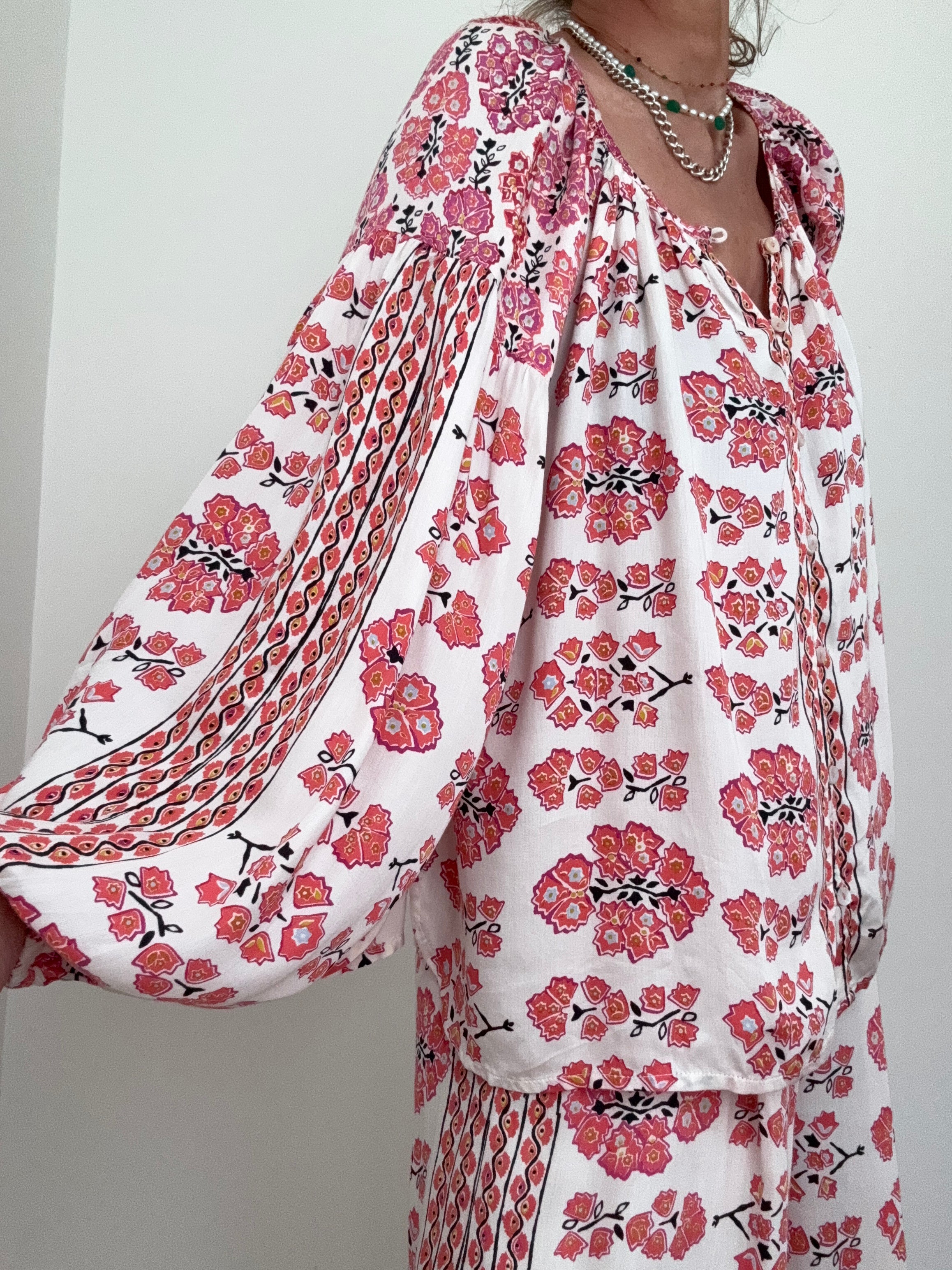 Sakura Floral Blouse | Tops
