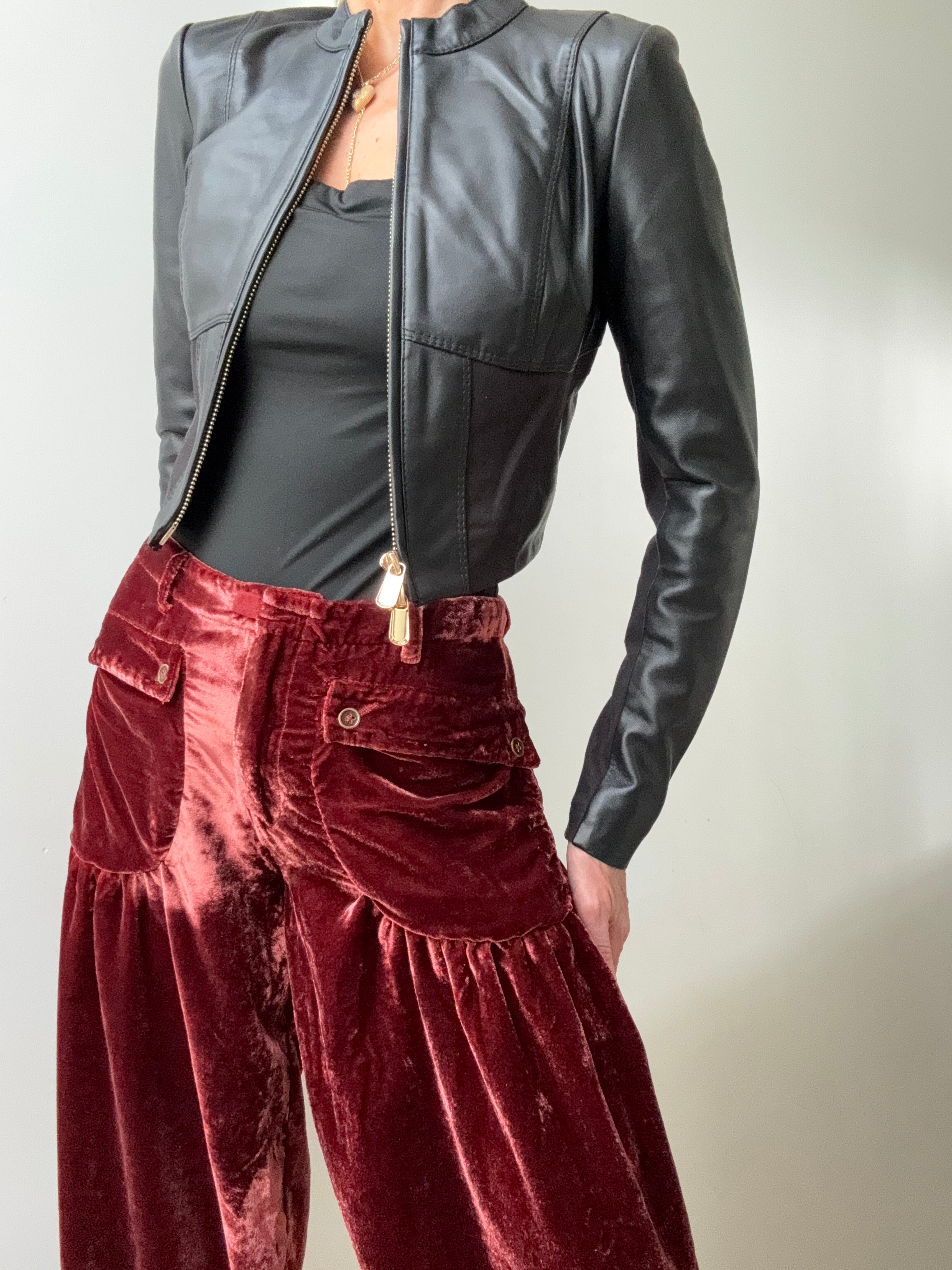 Pinko General Pinko Zip Up Mock Neck Cropped Jacket