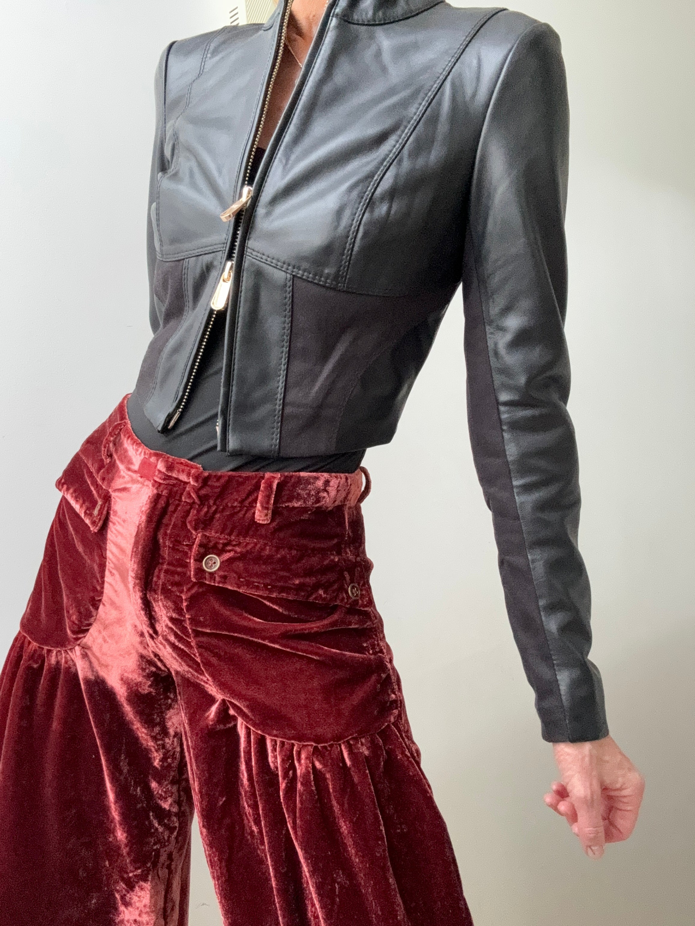 Pinko General Pinko Zip Up Mock Neck Cropped Jacket