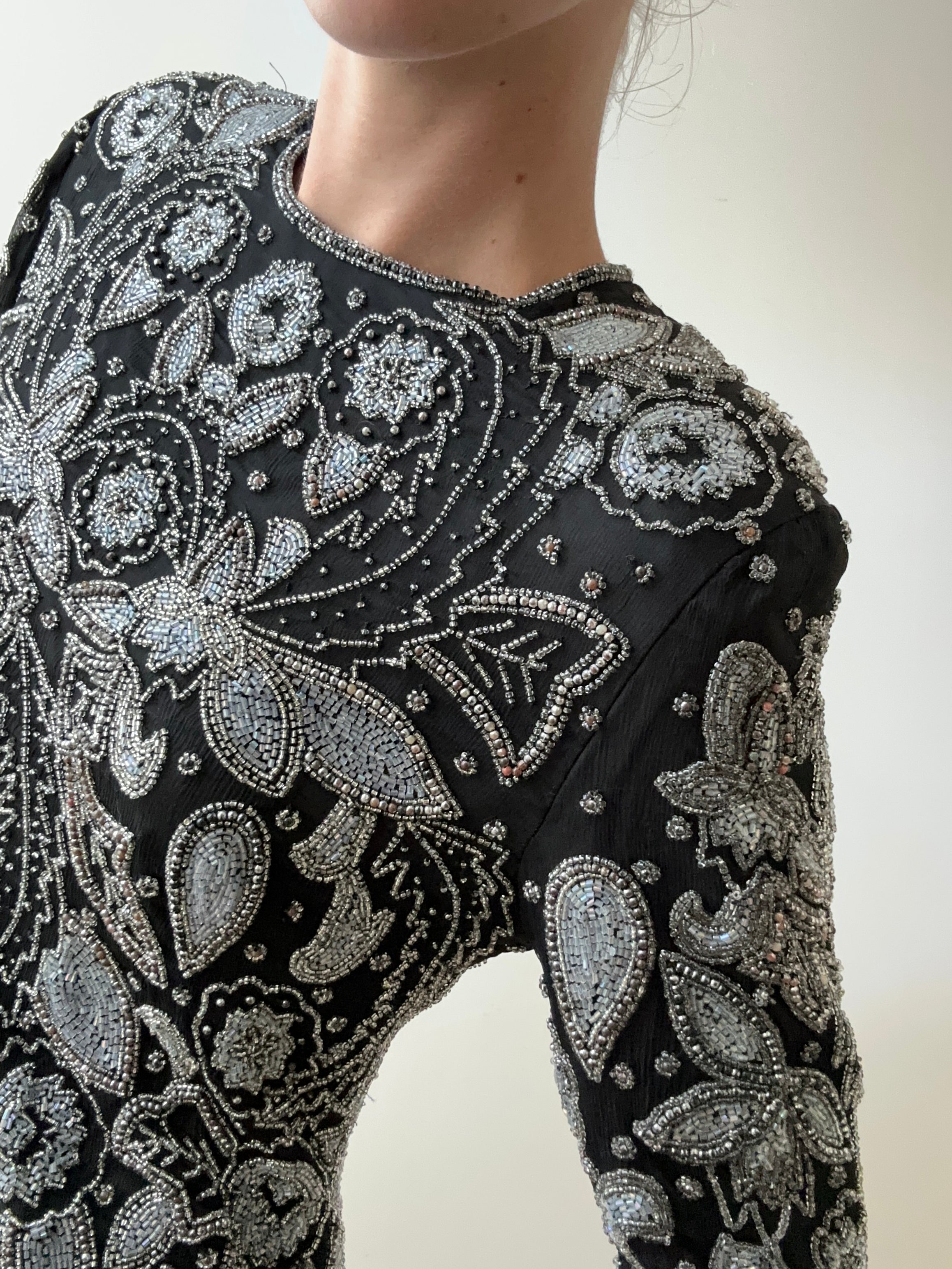 Praderio Tops Medium Blue And Silver Bead Top