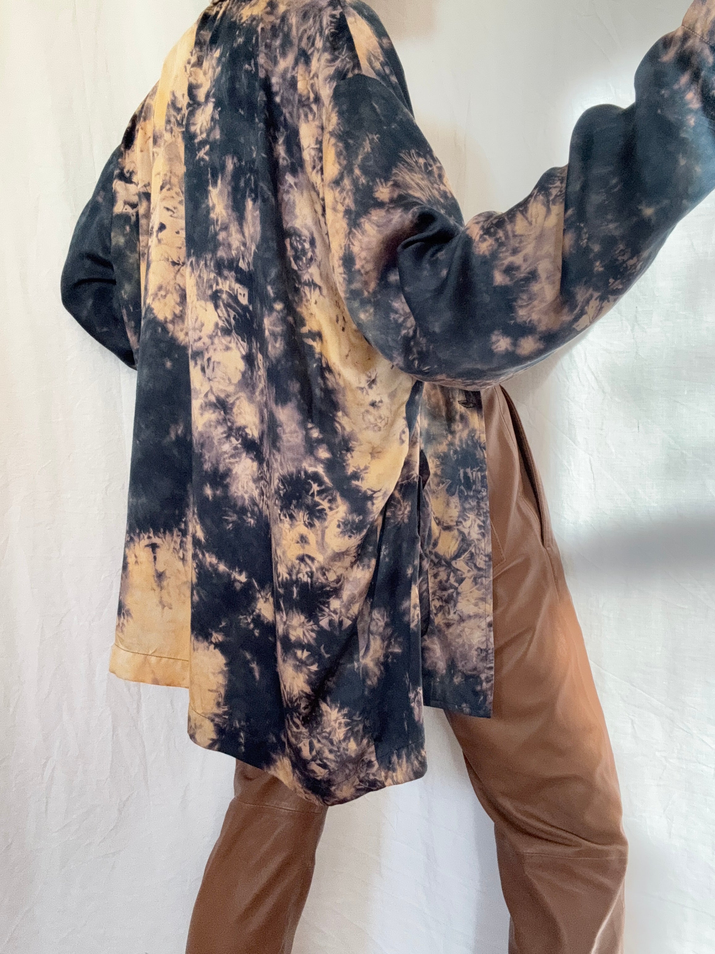 Project AJ 117 Blouses Silk Felicity Blouse Dusk Tiedye