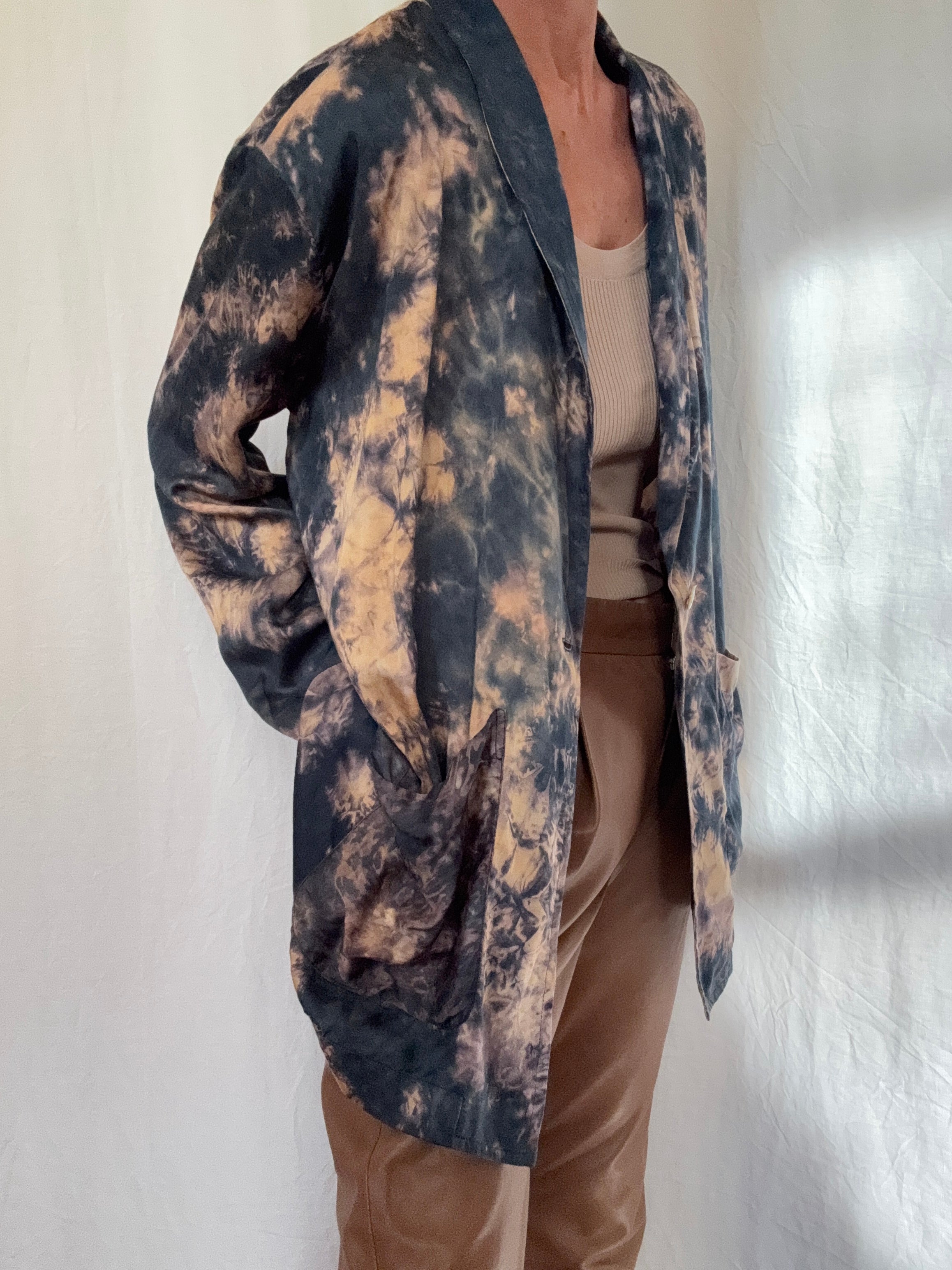 Project AJ 117 Blouses Silk Felicity Blouse Dusk Tiedye