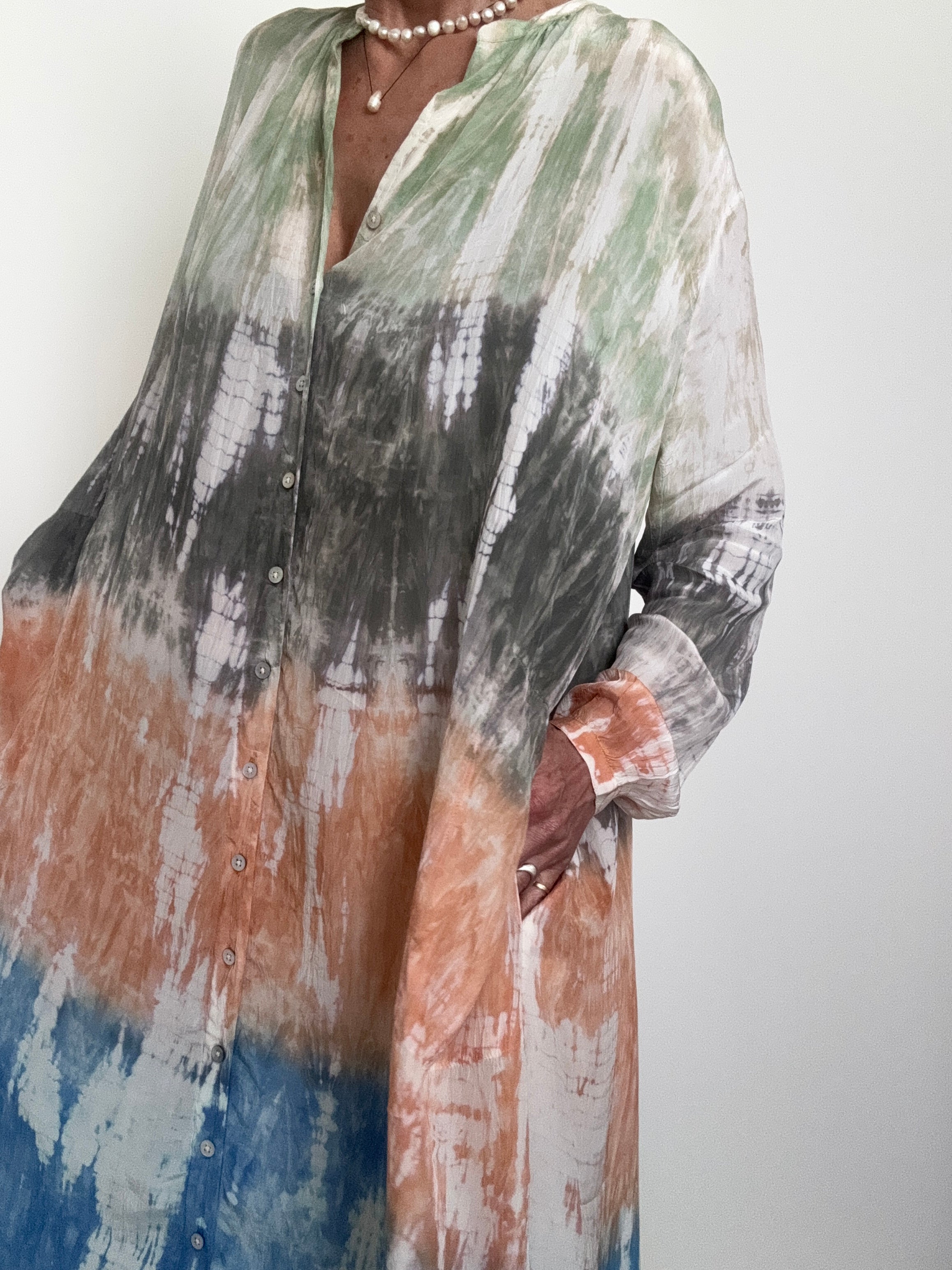 Paris Dress Multi Terracotta | Dresses