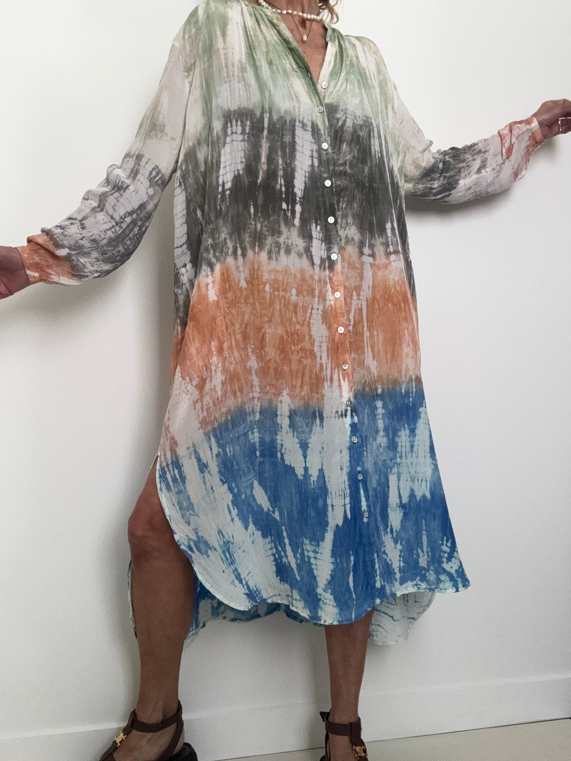 Paris Dress Multi Terracotta | Dresses
