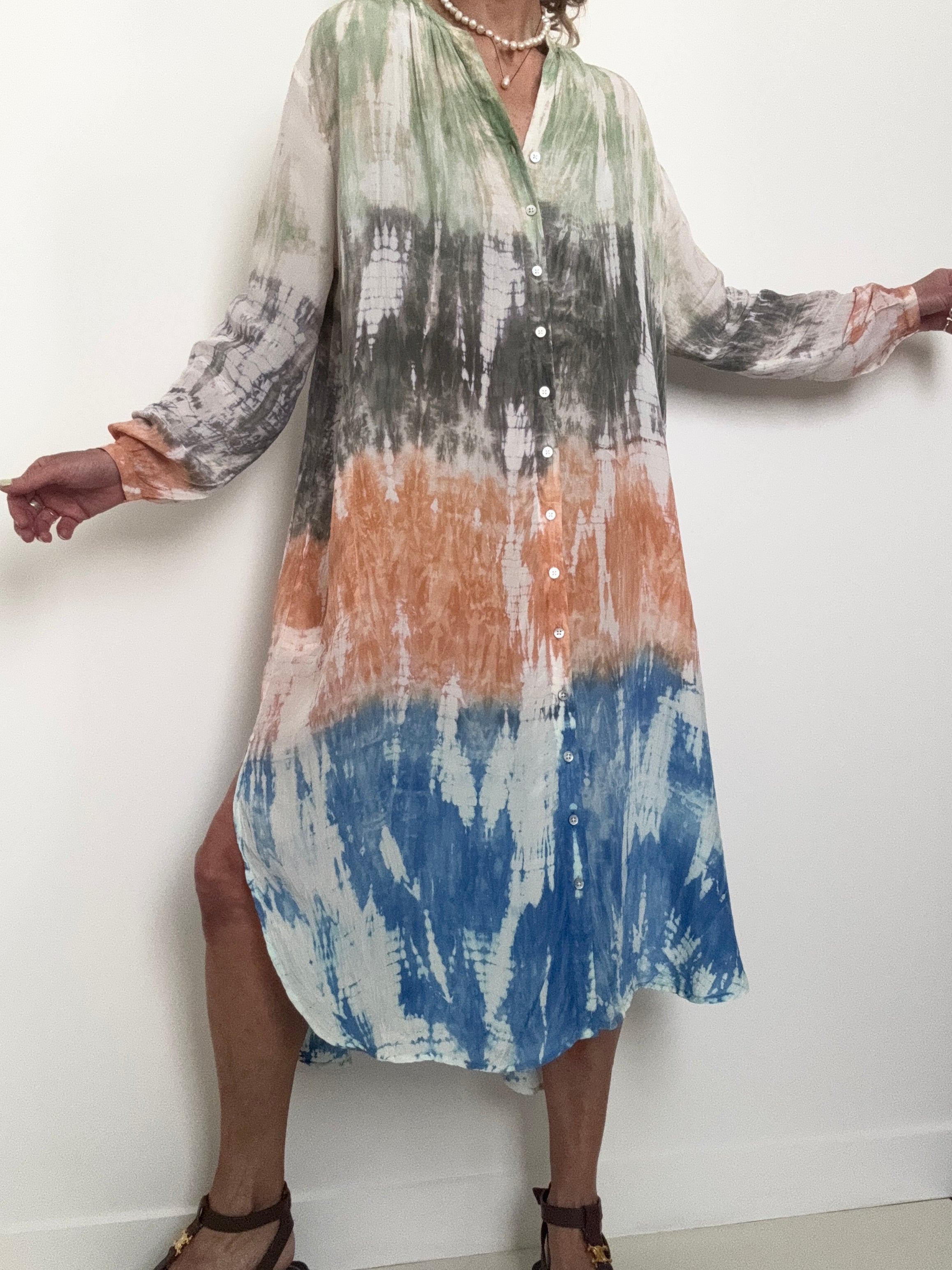 Paris Dress Multi Terracotta | Dresses