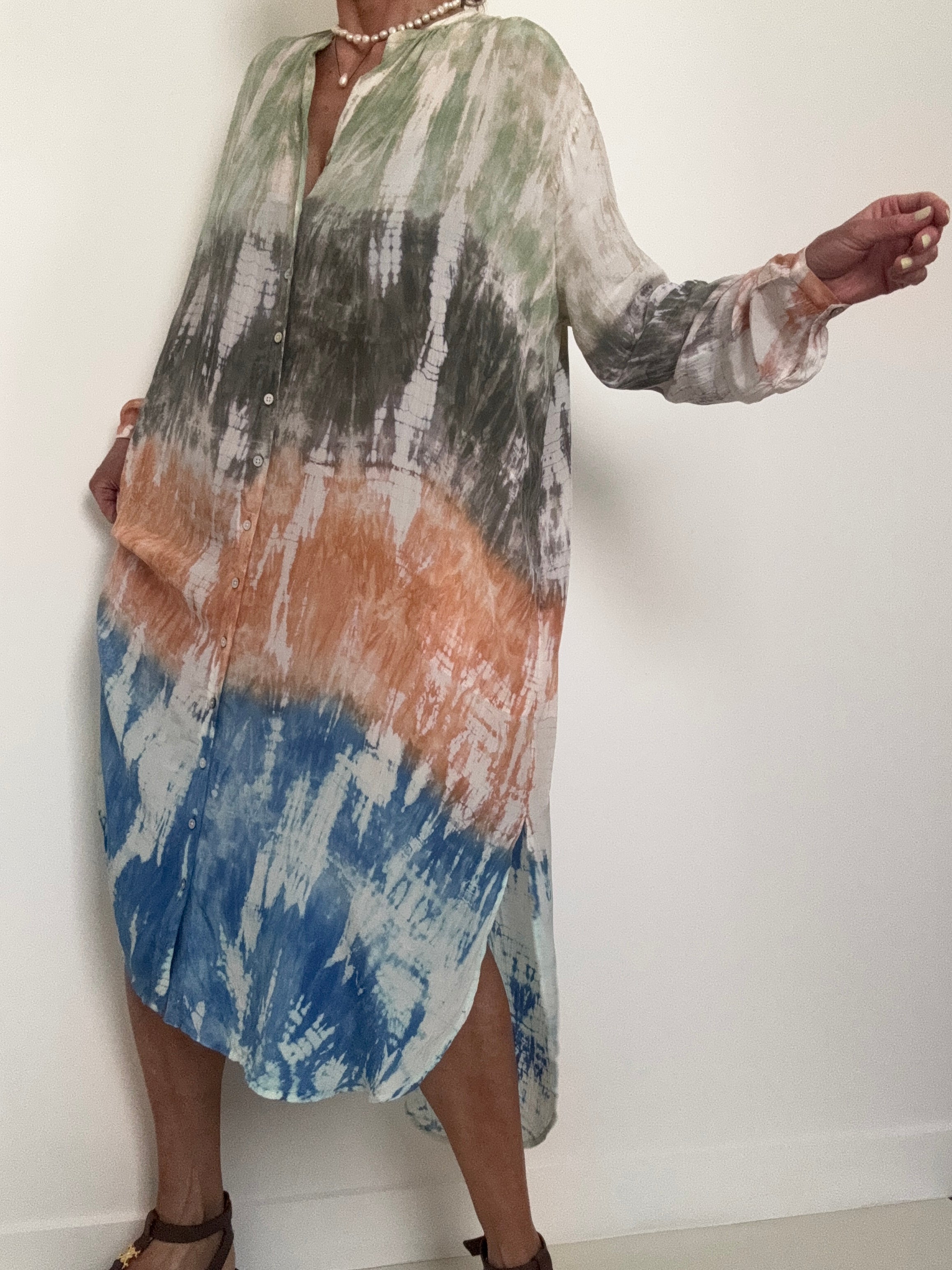 Paris Dress Multi Terracotta | Dresses