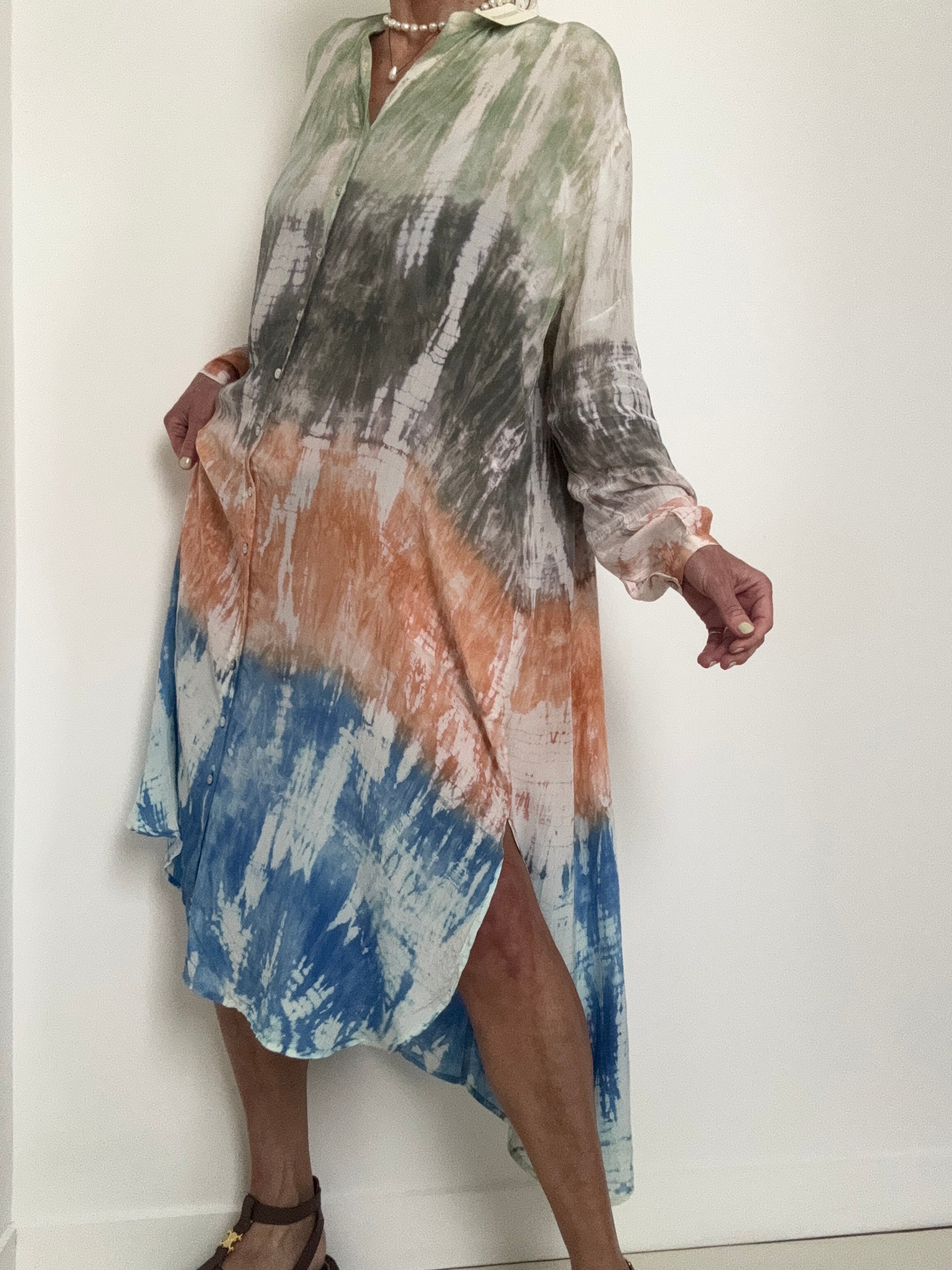 Paris Dress Multi Terracotta | Dresses