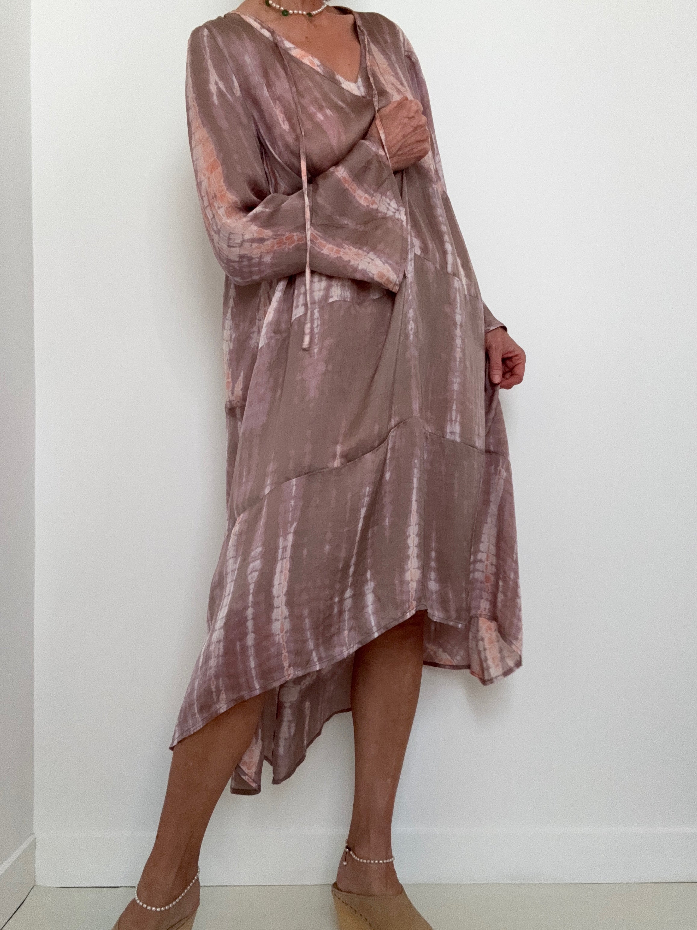 Project AJ117 Mauve Tiedye Midi Dress | Dresses