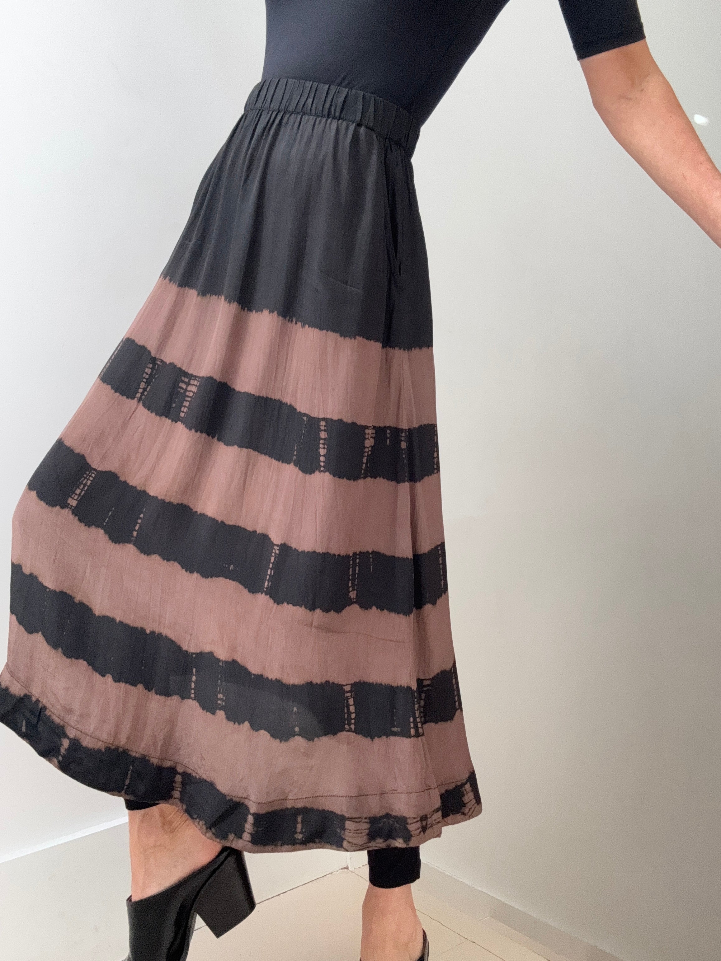 Project AJ 117 Skirts Franny Skirt Chocolate Tiedye