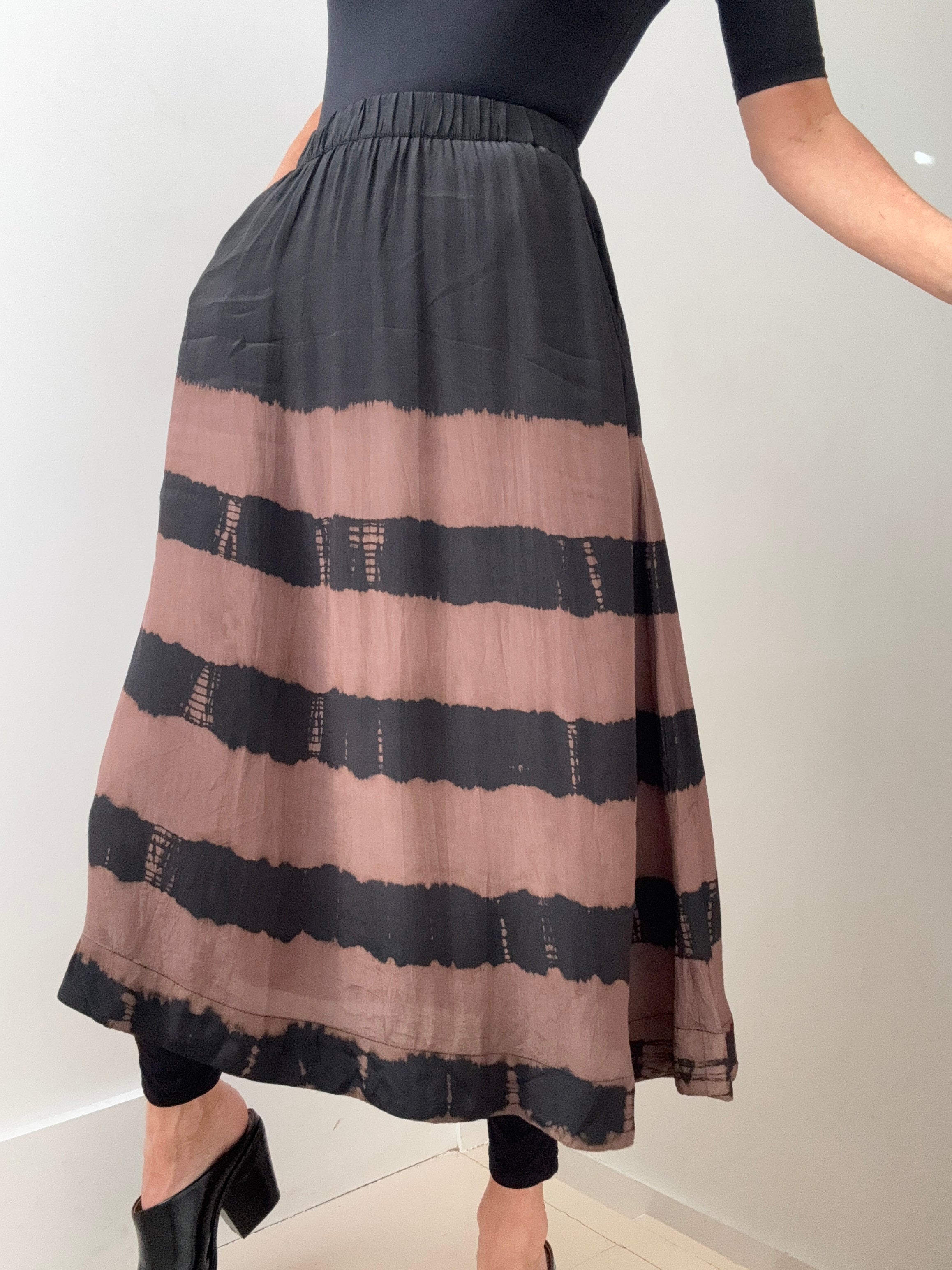 Project AJ 117 Skirts Franny Skirt Chocolate Tiedye
