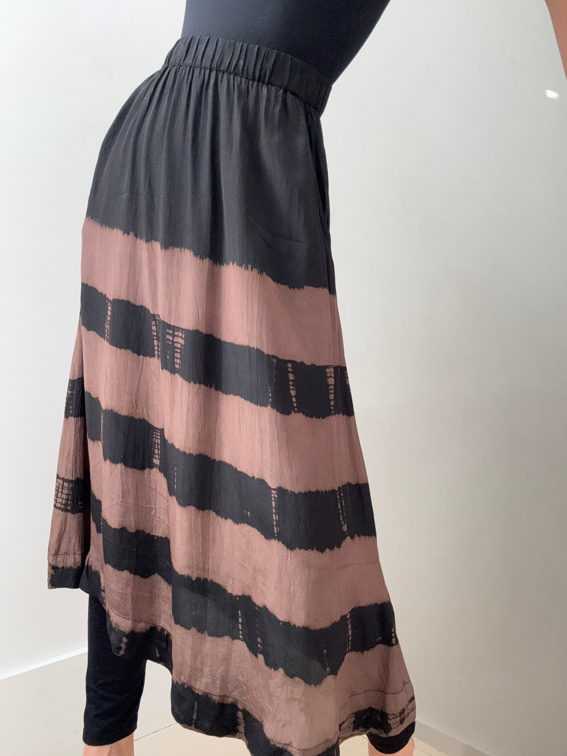 Project AJ 117 Skirts Franny Skirt Chocolate Tiedye