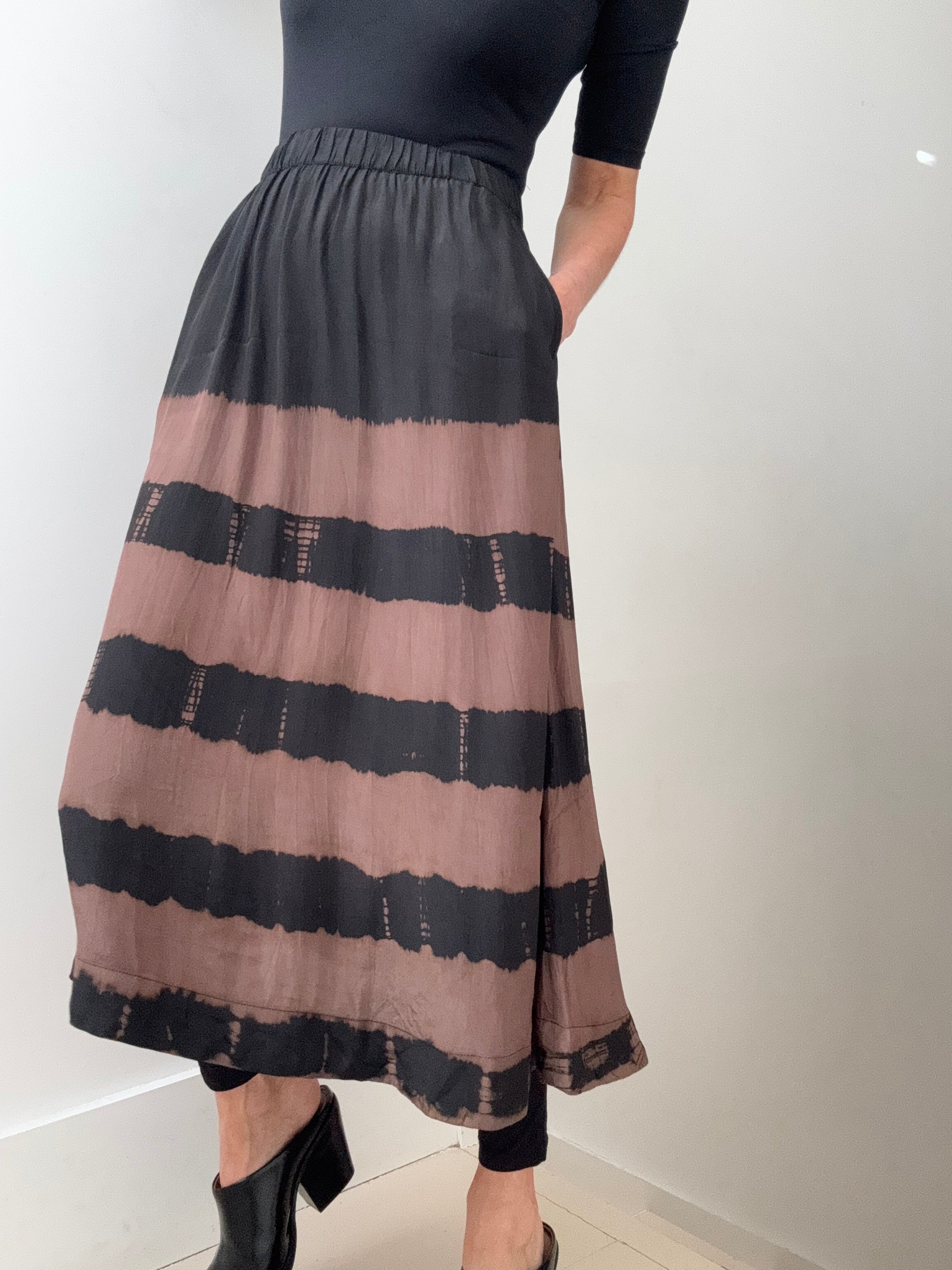 Project AJ 117 Skirts Franny Skirt Chocolate Tiedye