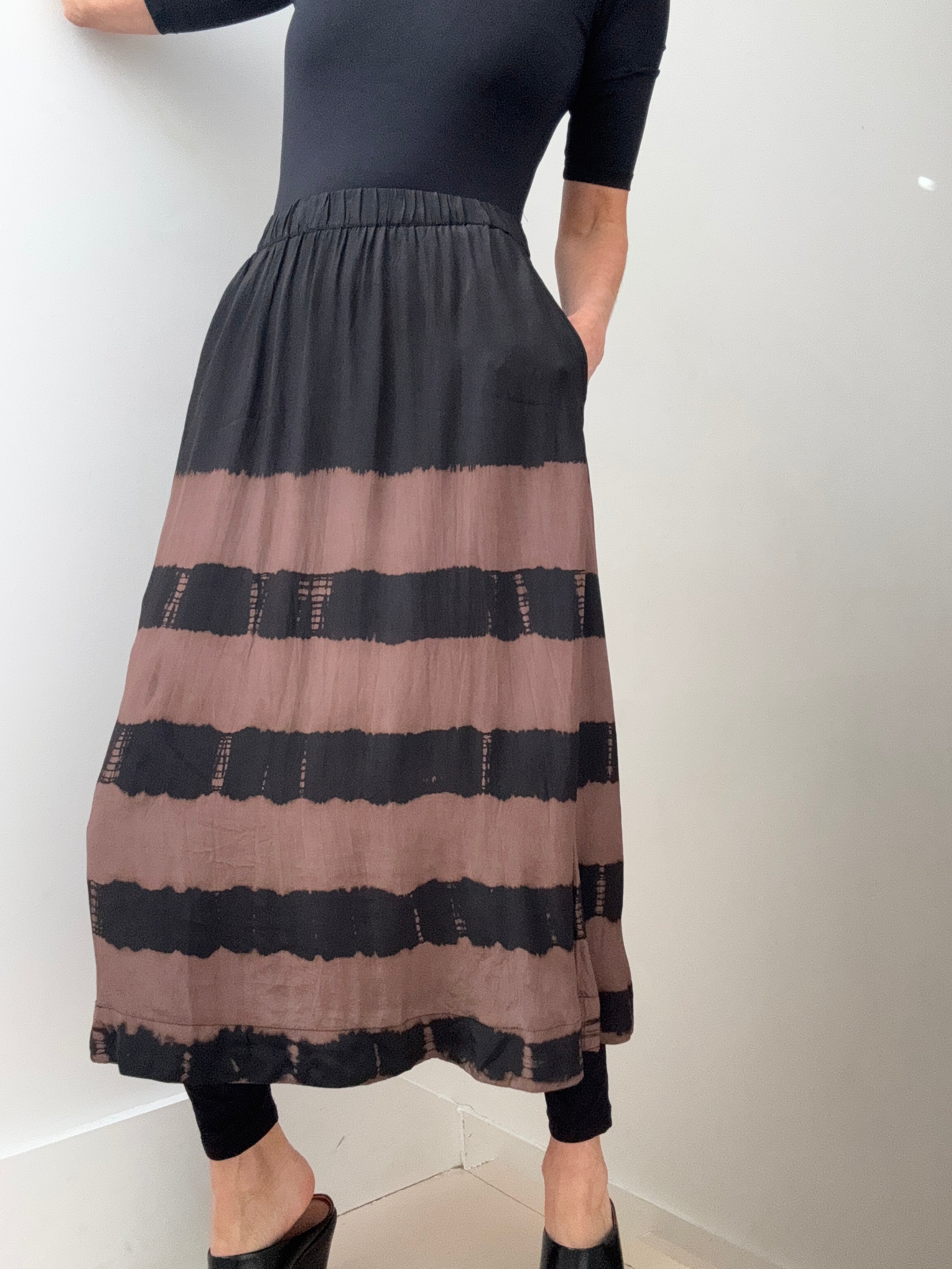 Project AJ 117 Skirts Franny Skirt Chocolate Tiedye