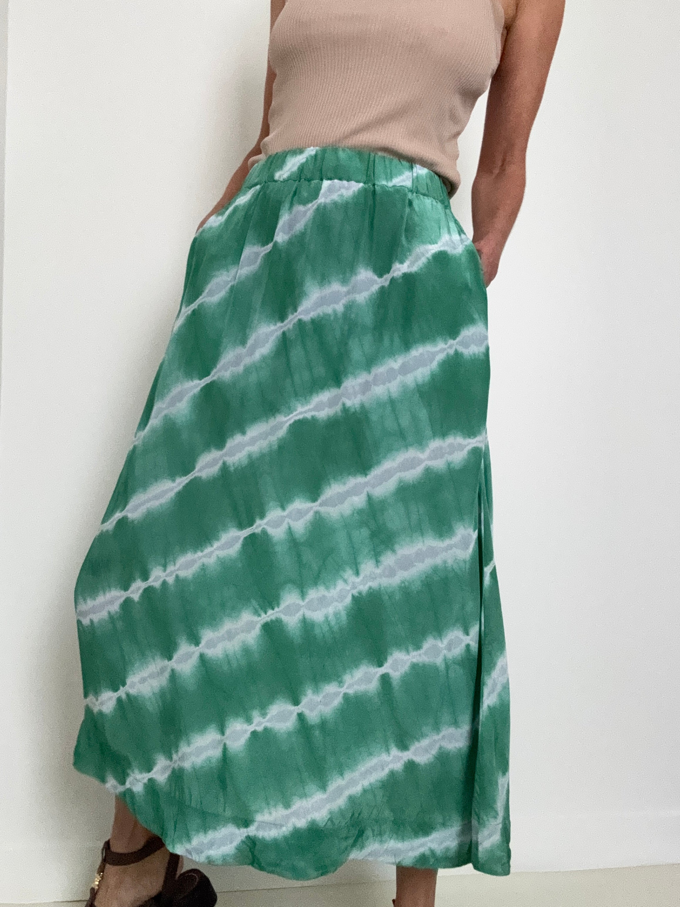 Franny Skirt Green Tiedye | Skirts