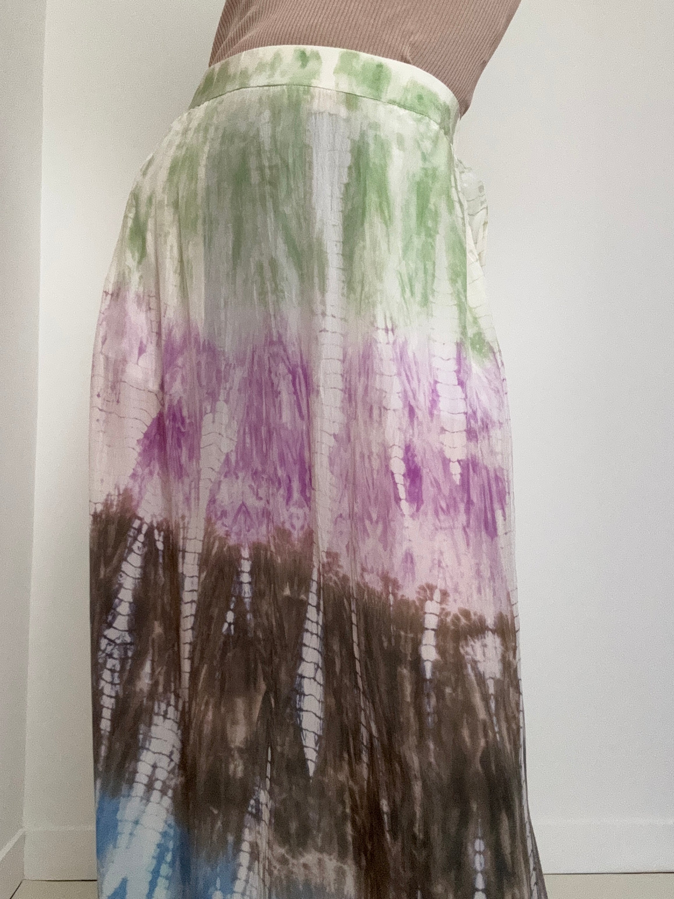 Project AJ 117 Skirts Silk Flora Skirt Multi Tiedye Purple