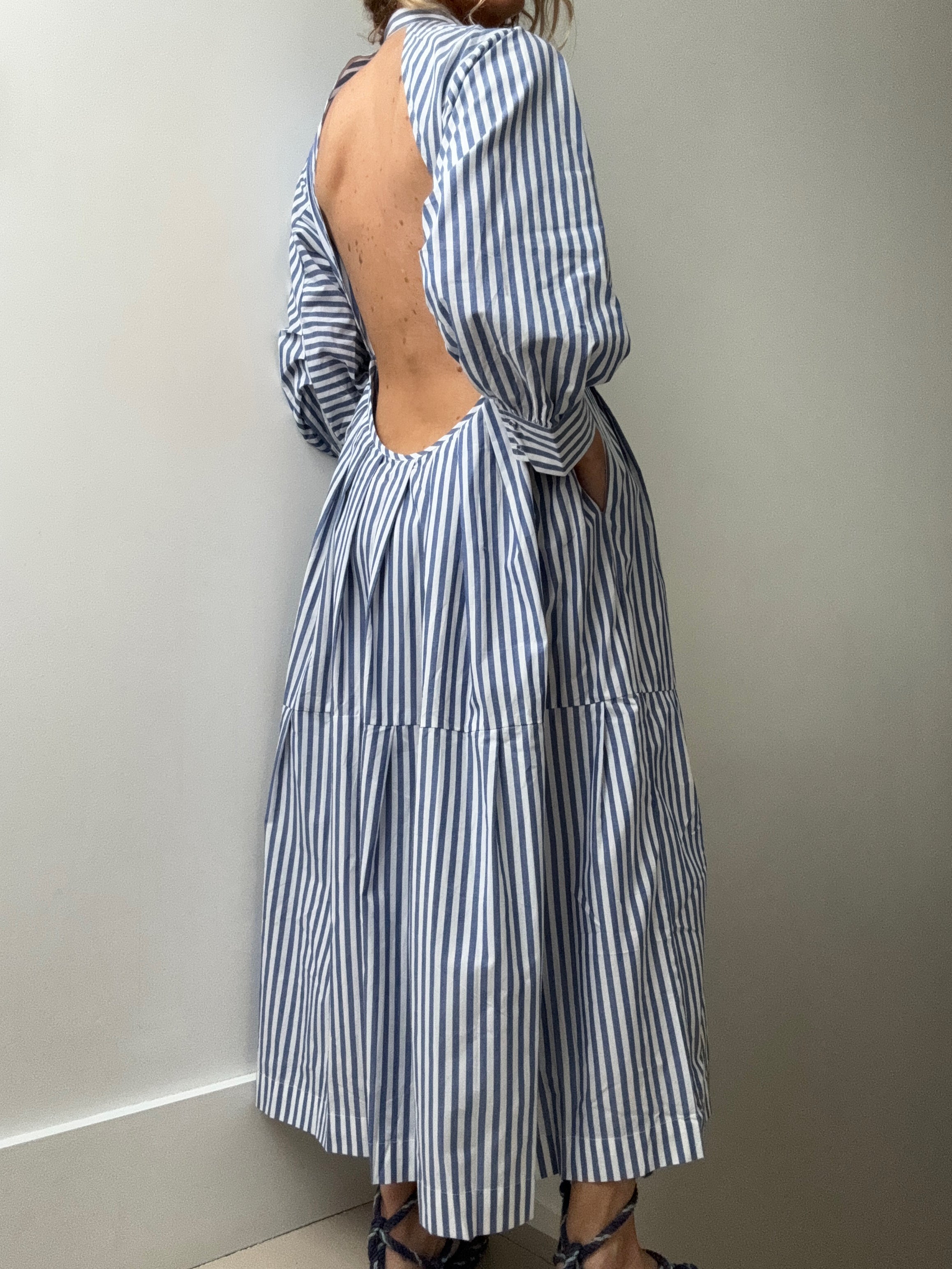 Prisha Shirt Stripe Dress Blue Stripe | Dresses