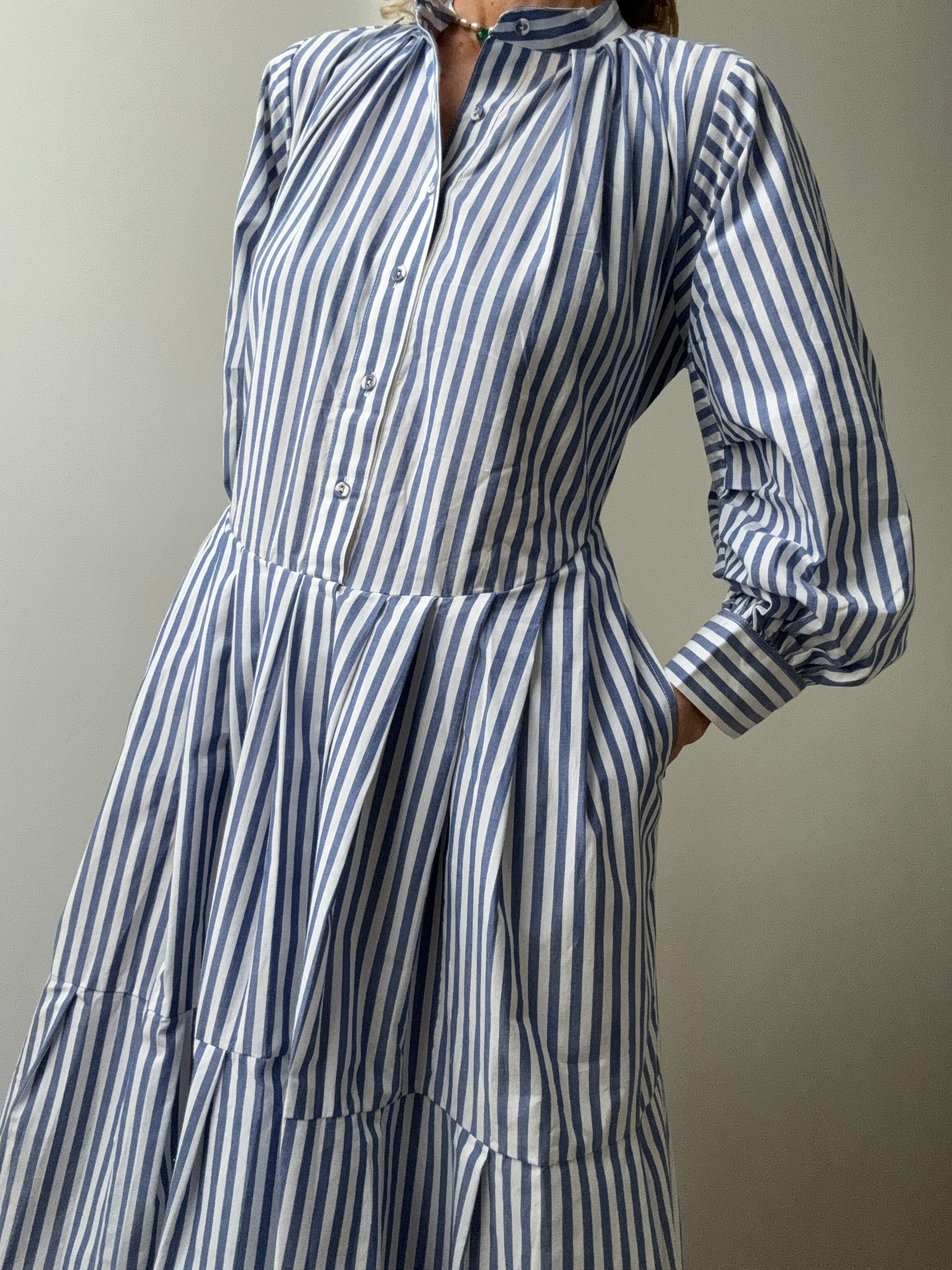 Prisha Shirt Stripe Dress Blue Stripe | Dresses