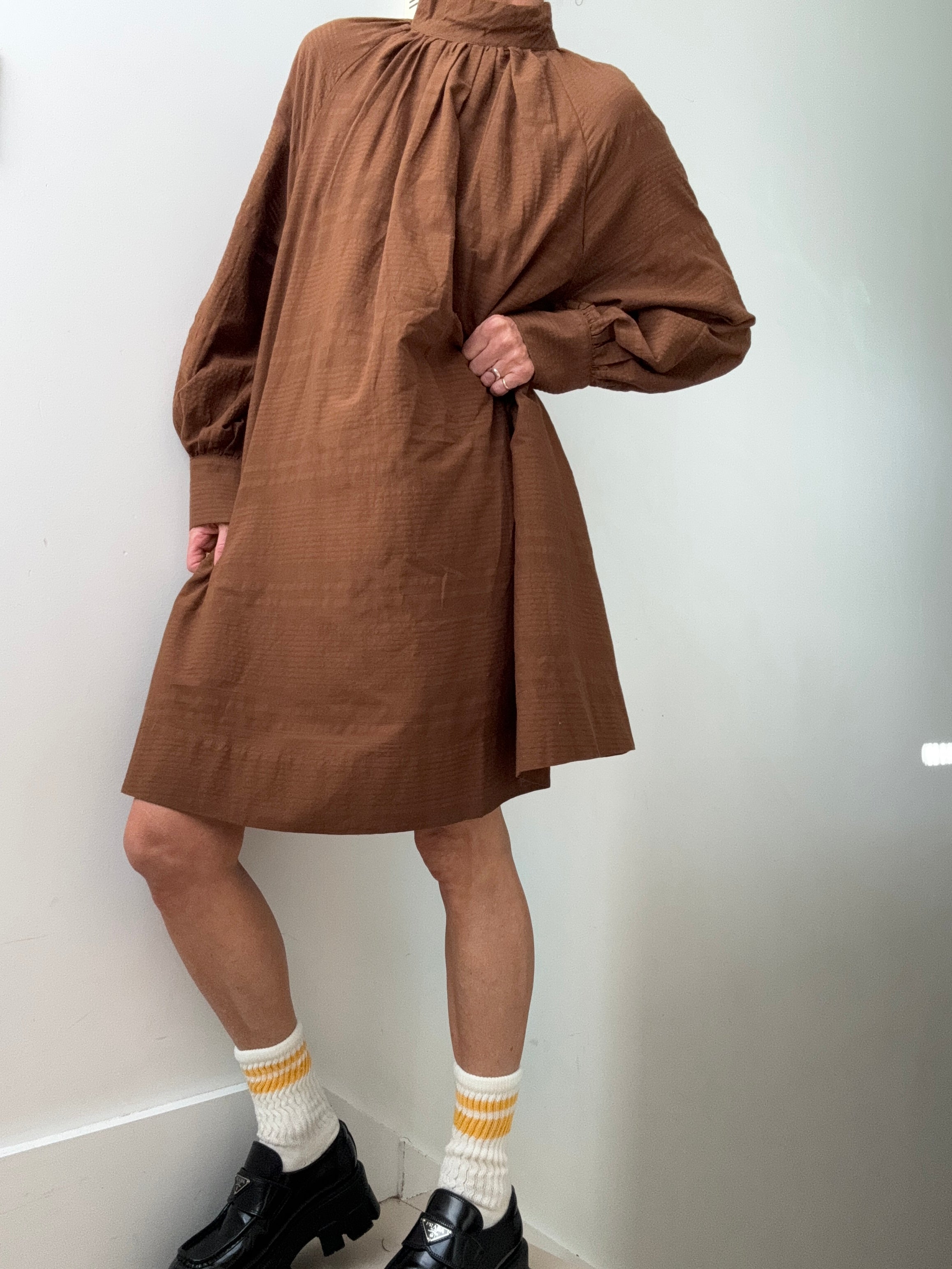 Rabens Saloner Felice Dress Brown | Dresses