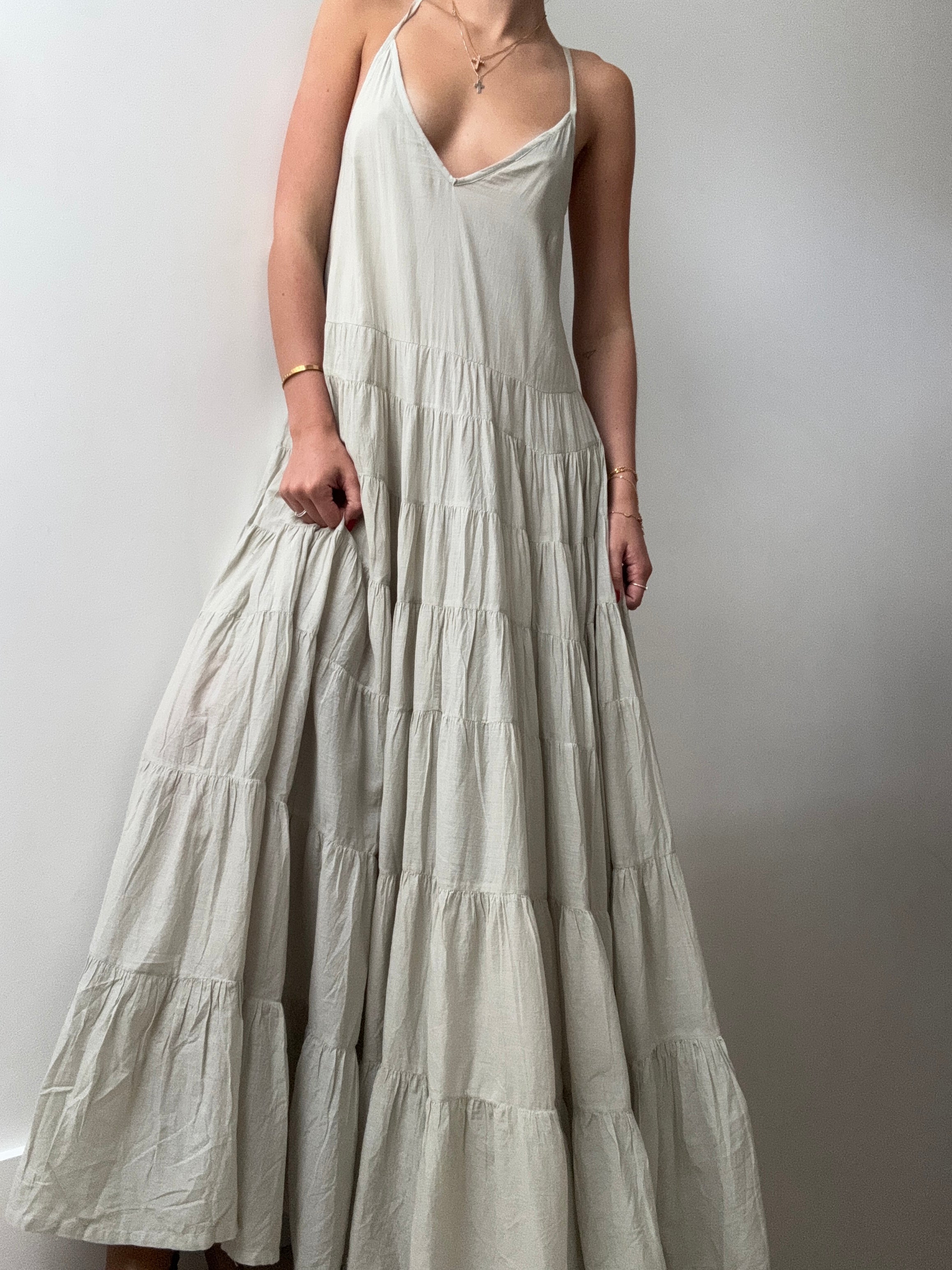 Rabens Saloner Siri Dress Canvas Grey | Dresses
