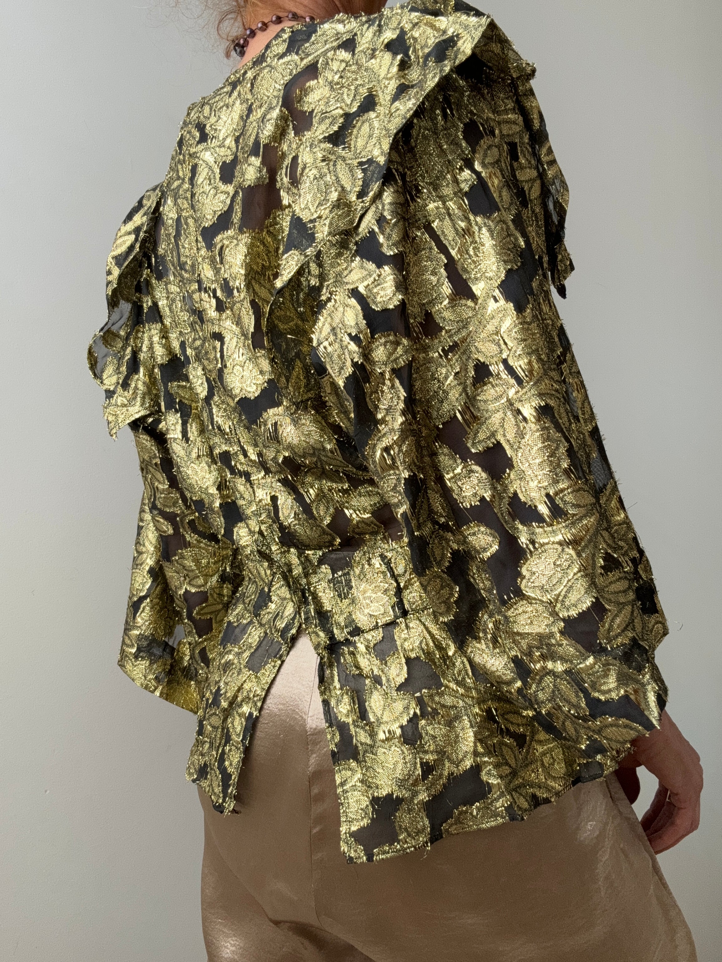 Rabens Saloner Lurex Blouse Joy Forest | Blouses