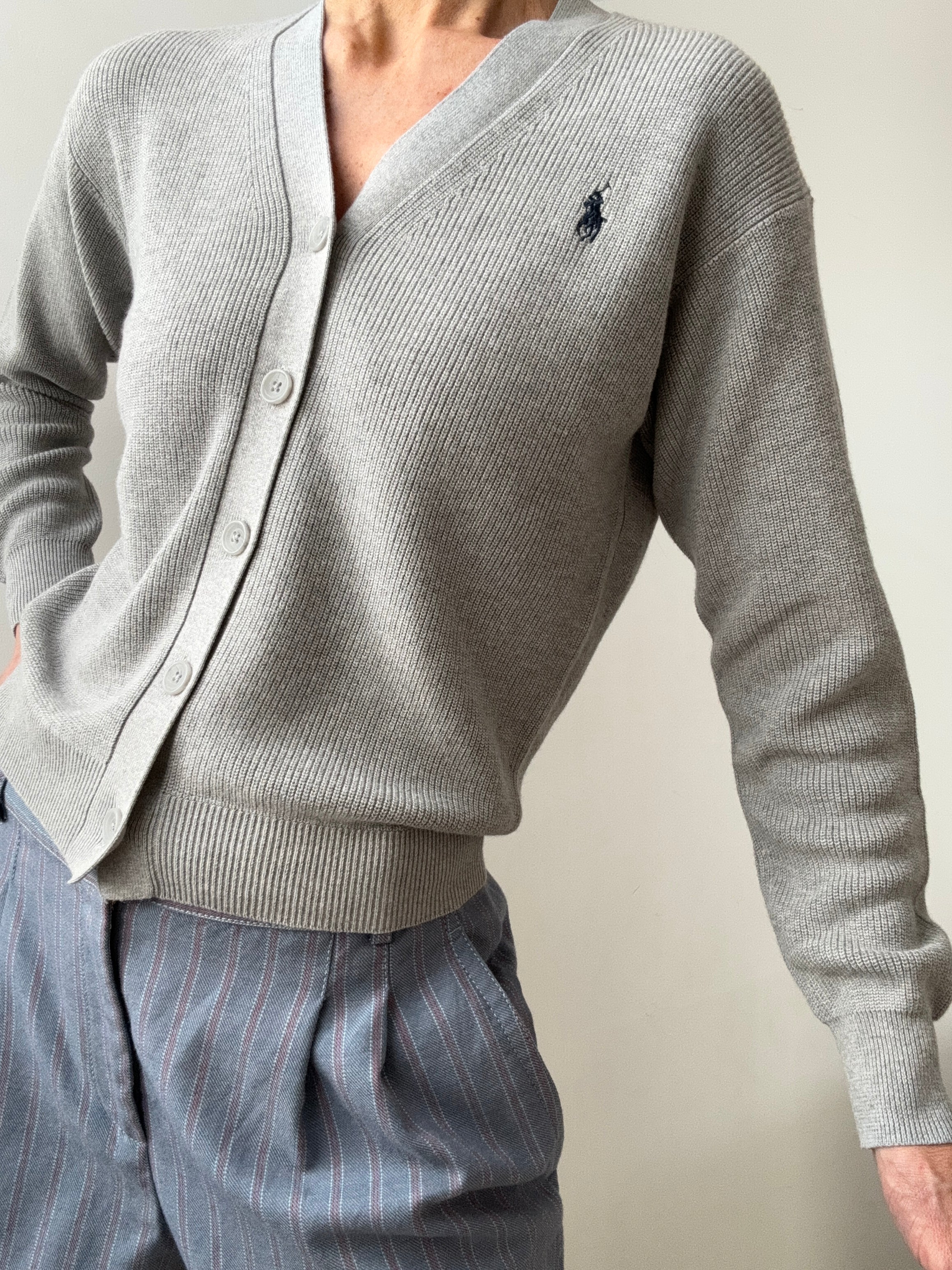 Ralph Lauren Cardigans Ralph Lauren Ribbed Cardigan Grey