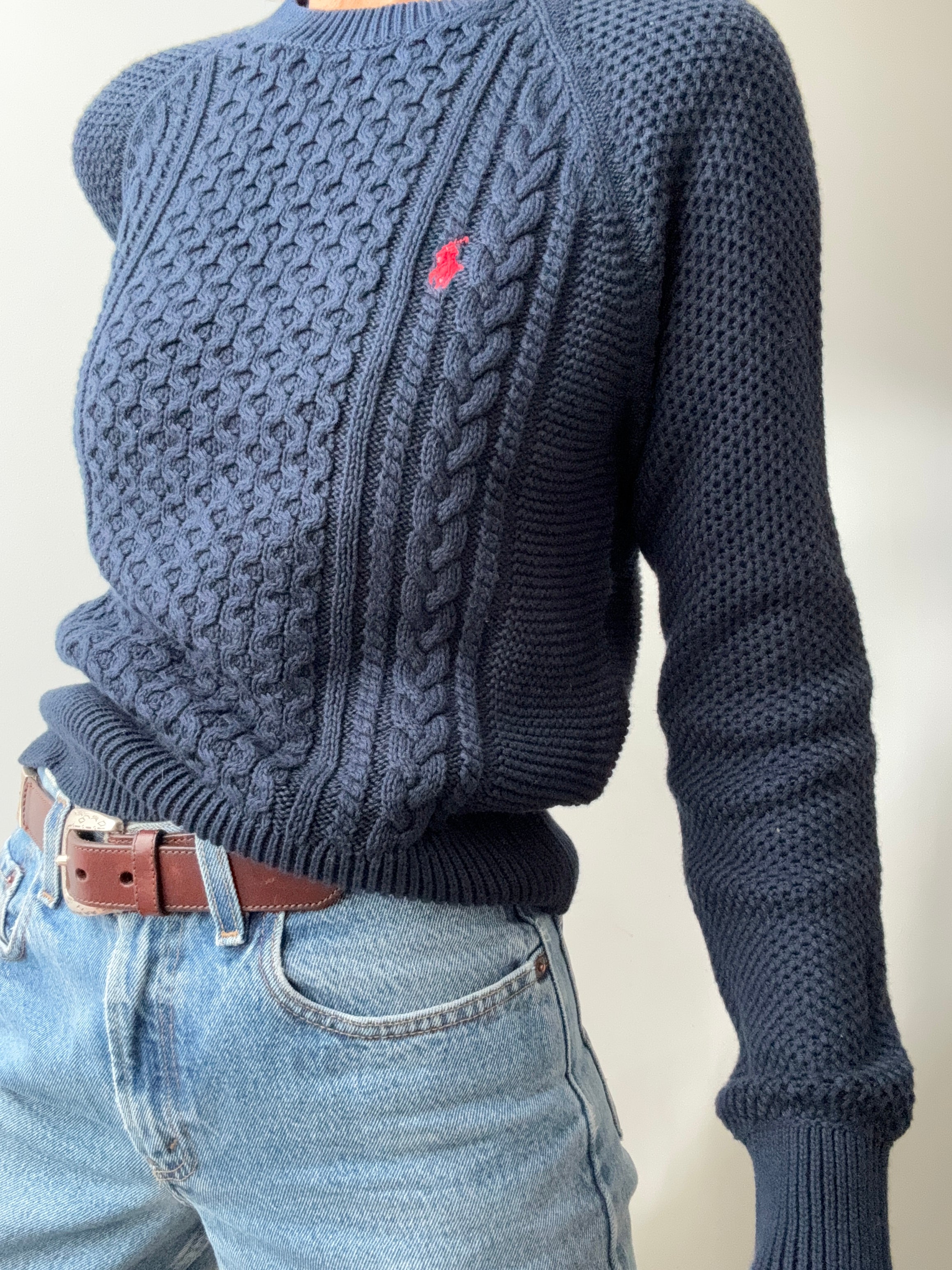 Ralph Lauren Jumpers Ralph Lauren Fisherman Cable Knit Navy