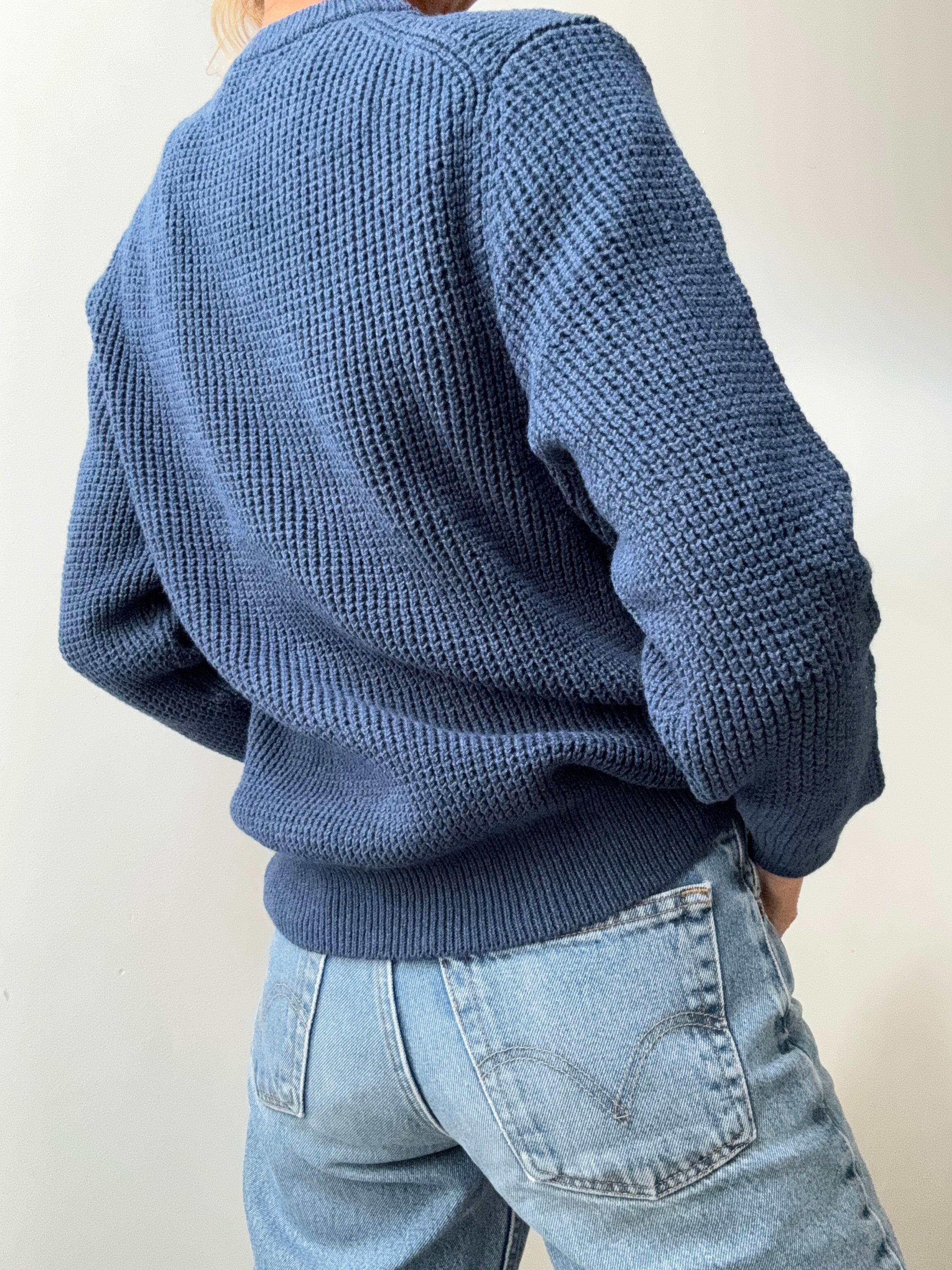 Ralph Lauren Polo Waffle Knit Blue | Jumpers