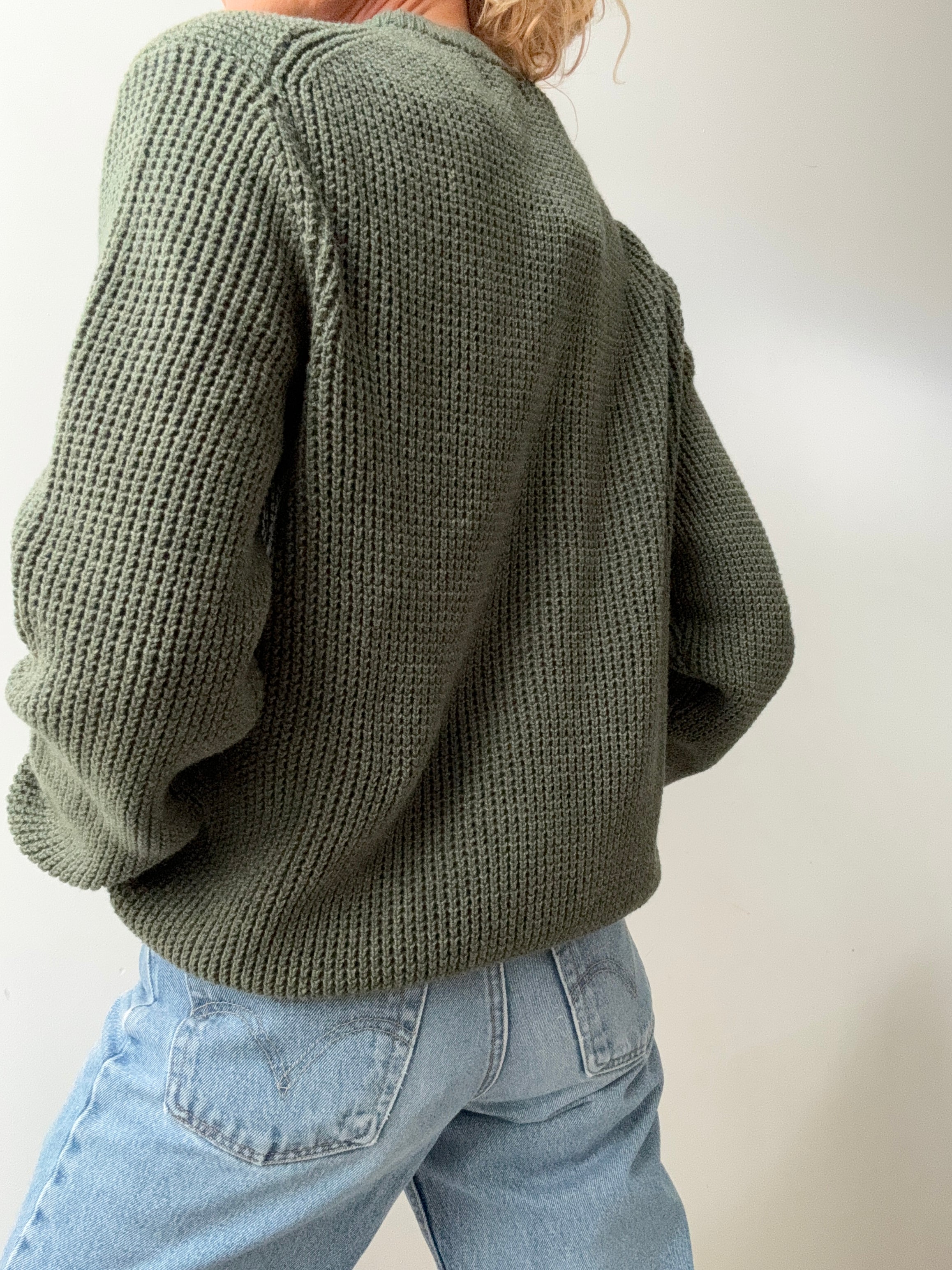 Ralph Lauren Polo Waffle Knit Green | Jumpers