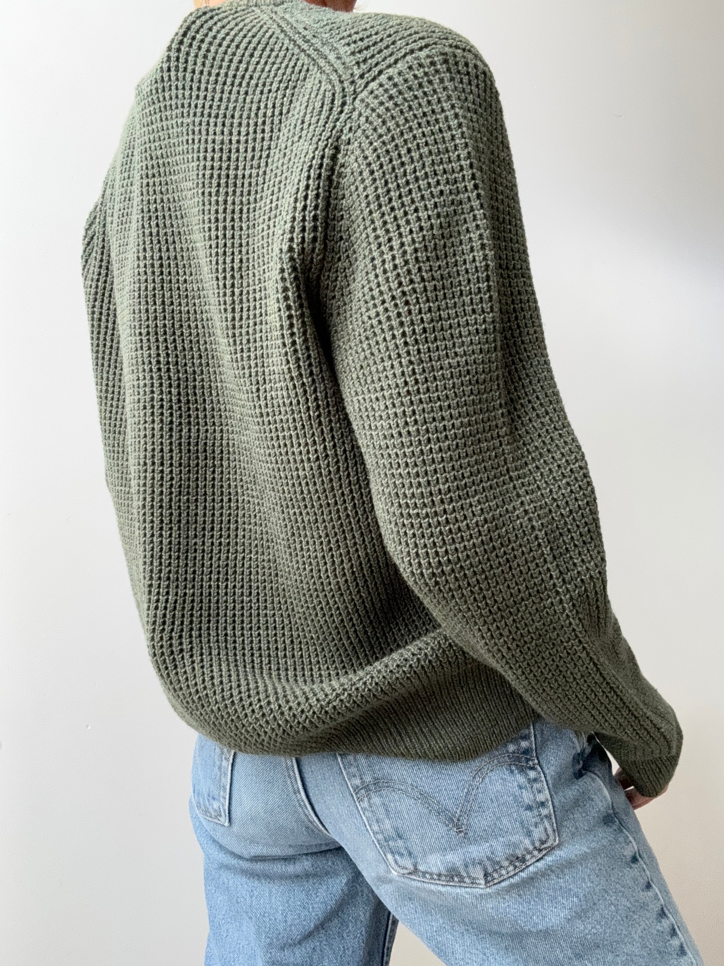 Ralph Lauren Polo Waffle Knit Green | Jumpers