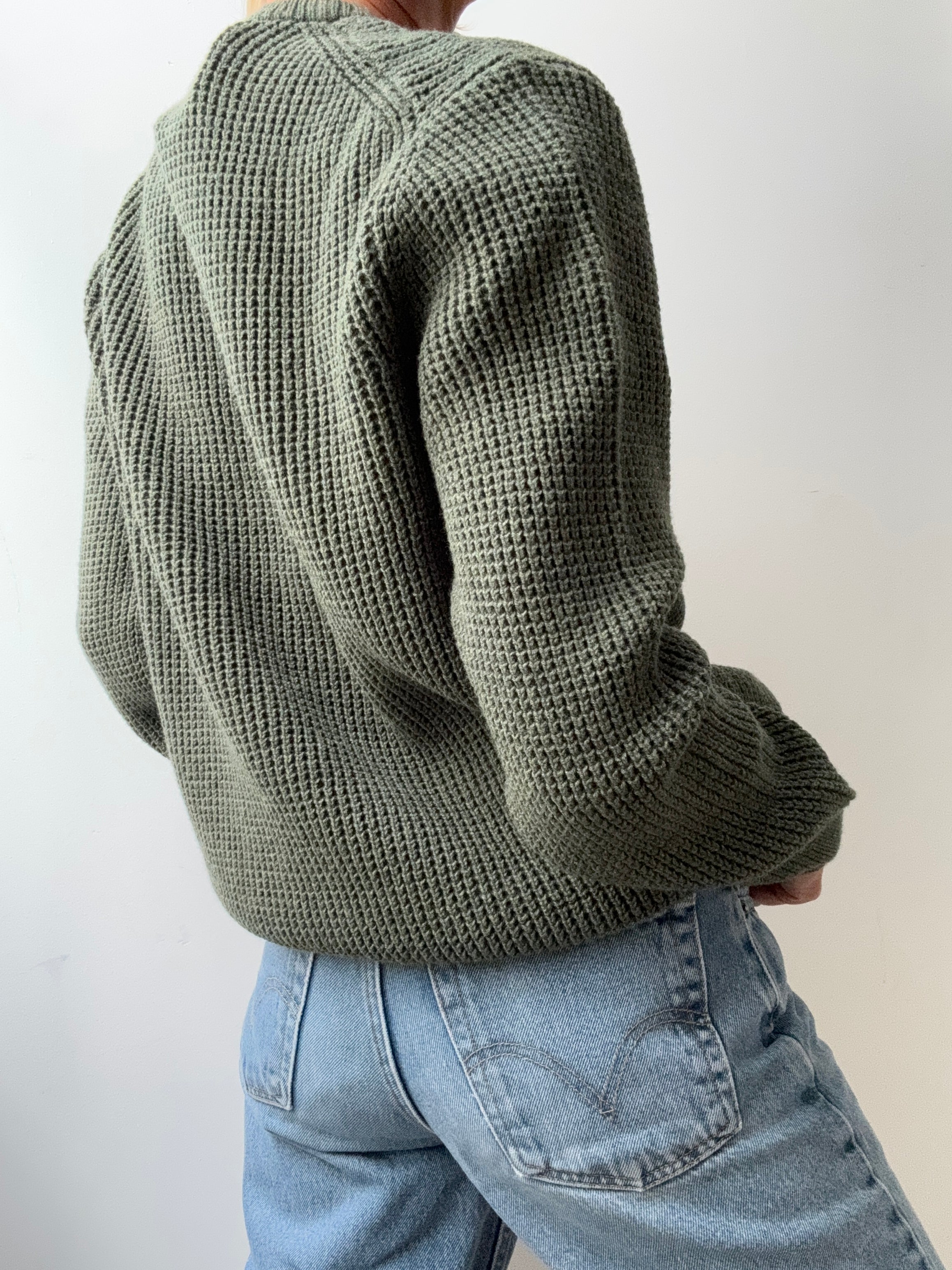 Ralph Lauren Polo Waffle Knit Green | Jumpers