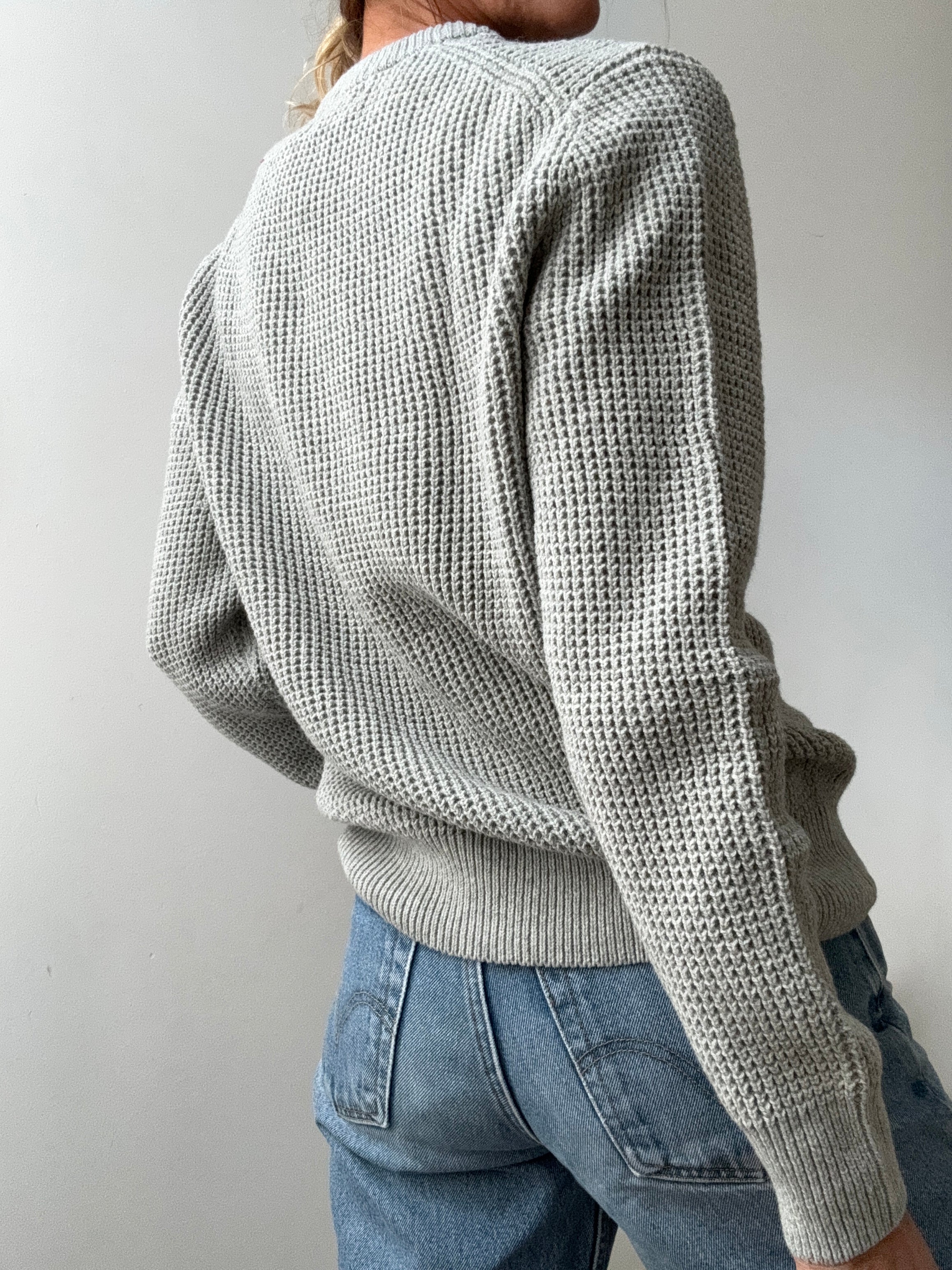 Ralph Lauren Polo Waffle Knit Grey | Jumpers
