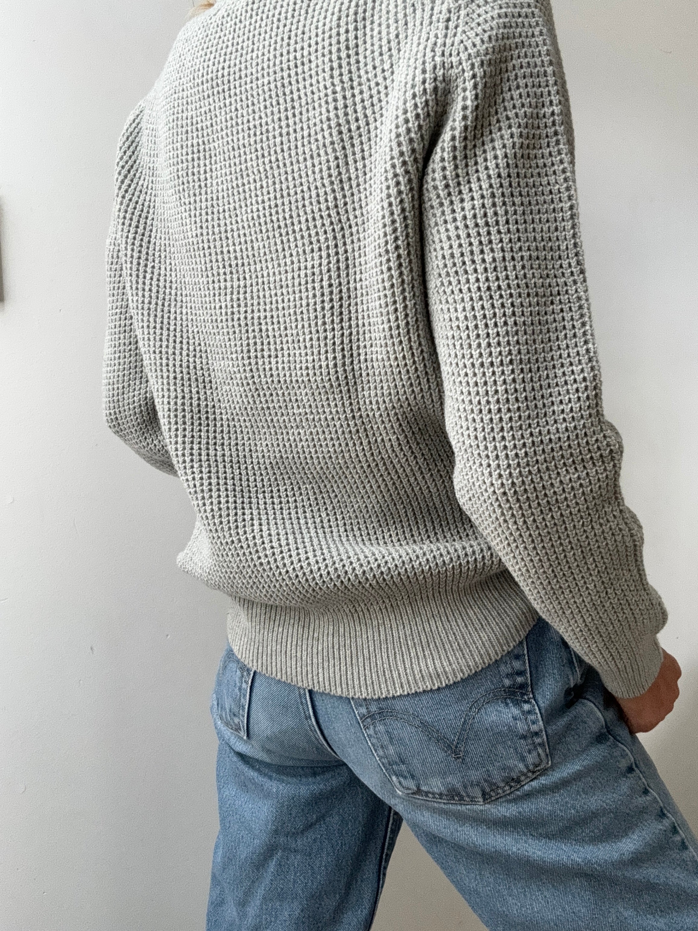 Ralph Lauren Polo Waffle Knit Grey | Jumpers