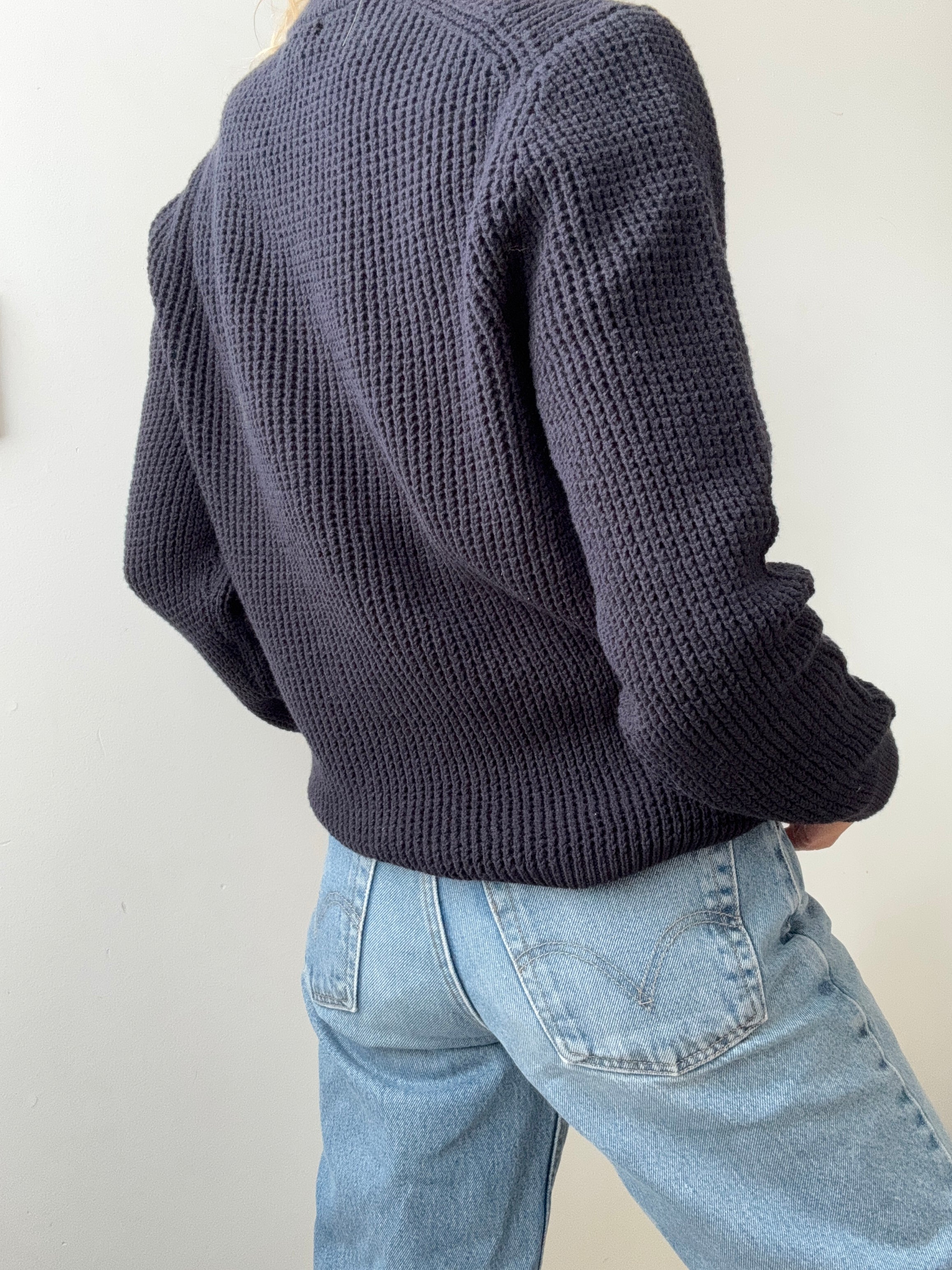 Ralph Lauren Polo Waffle Knit Navy | Jumpers