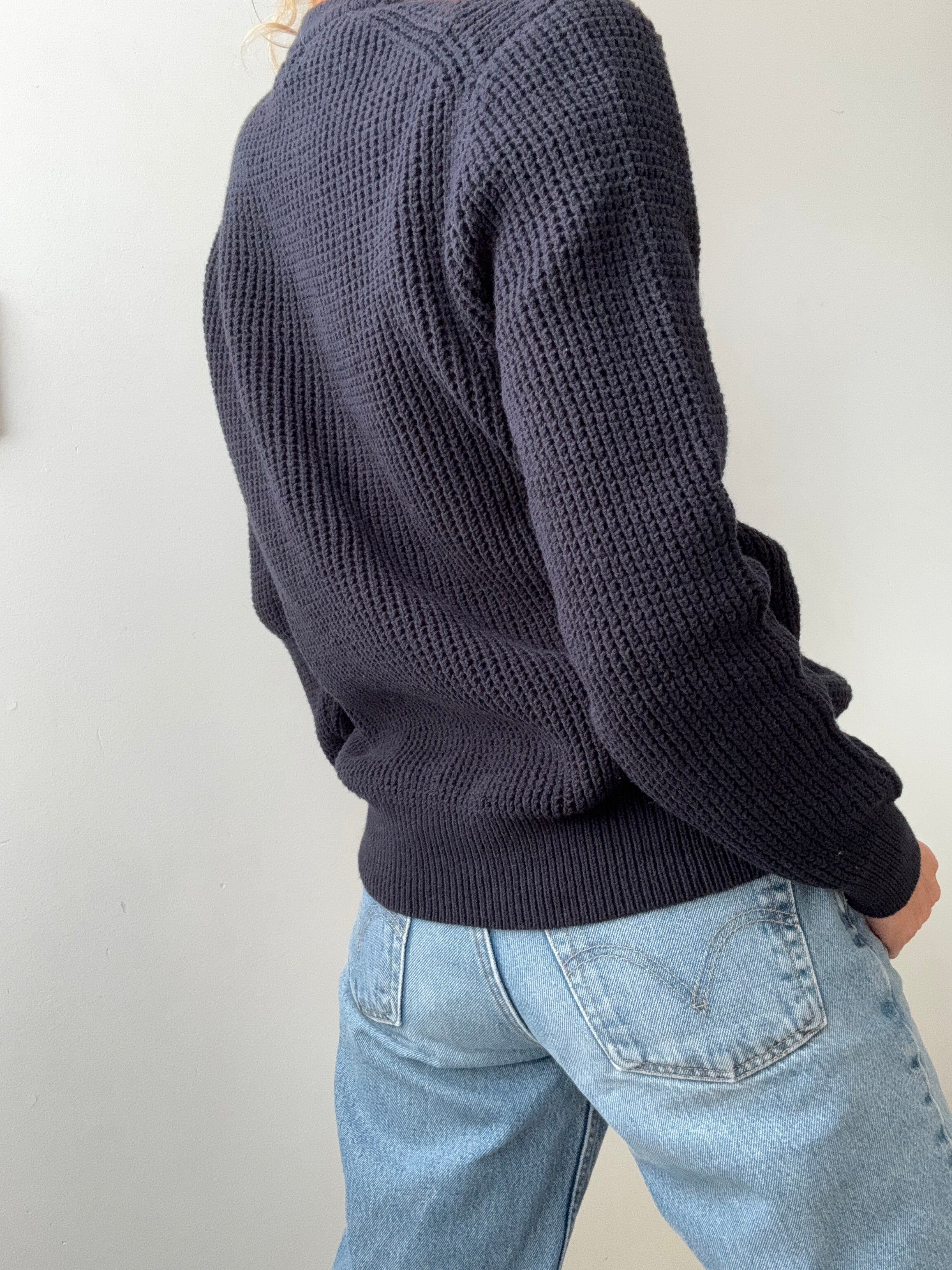 Ralph Lauren Polo Waffle Knit Navy | Jumpers