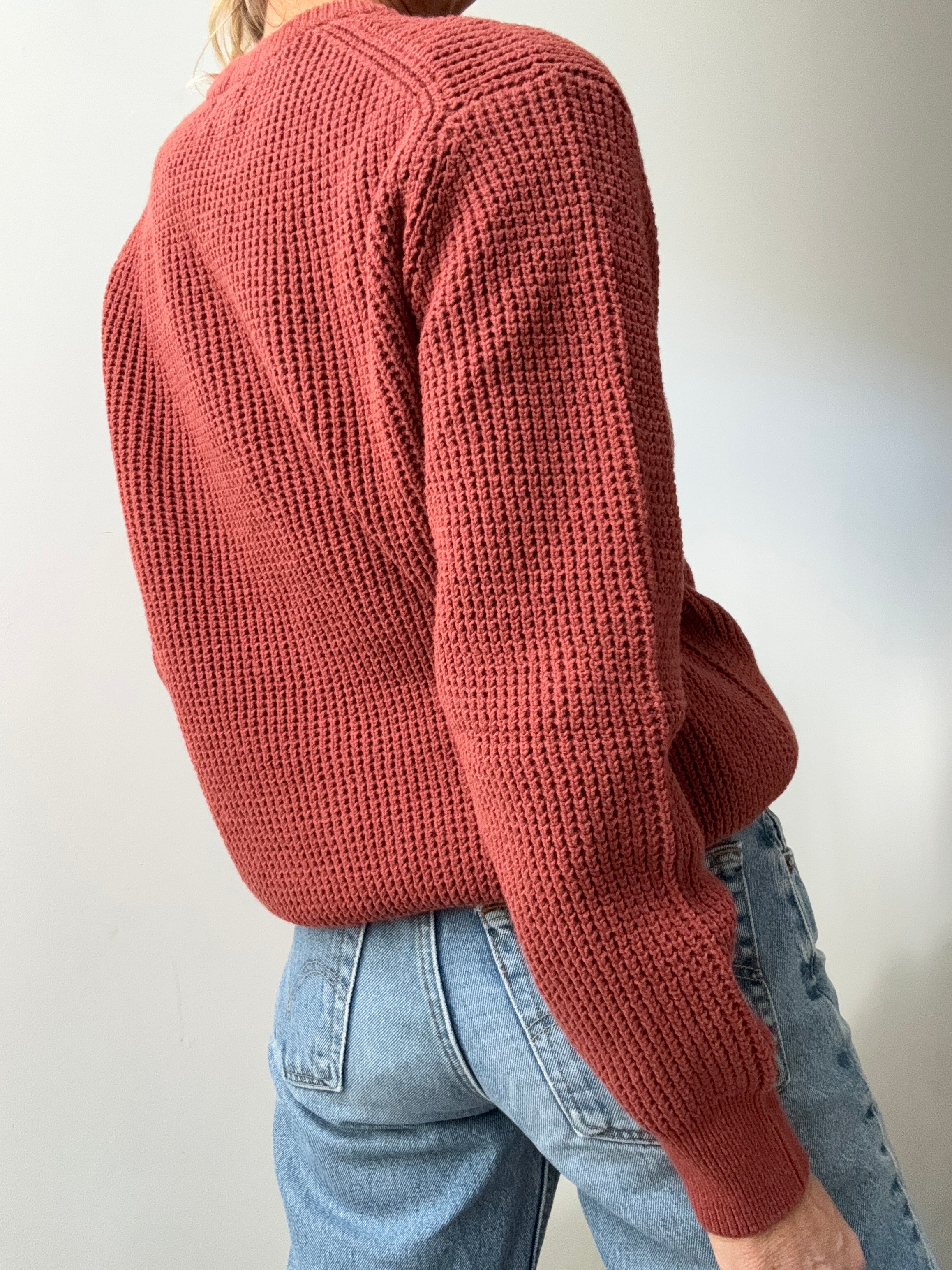 Ralph Lauren Jumpers Ralph Lauren Polo Waffle Knit Rust