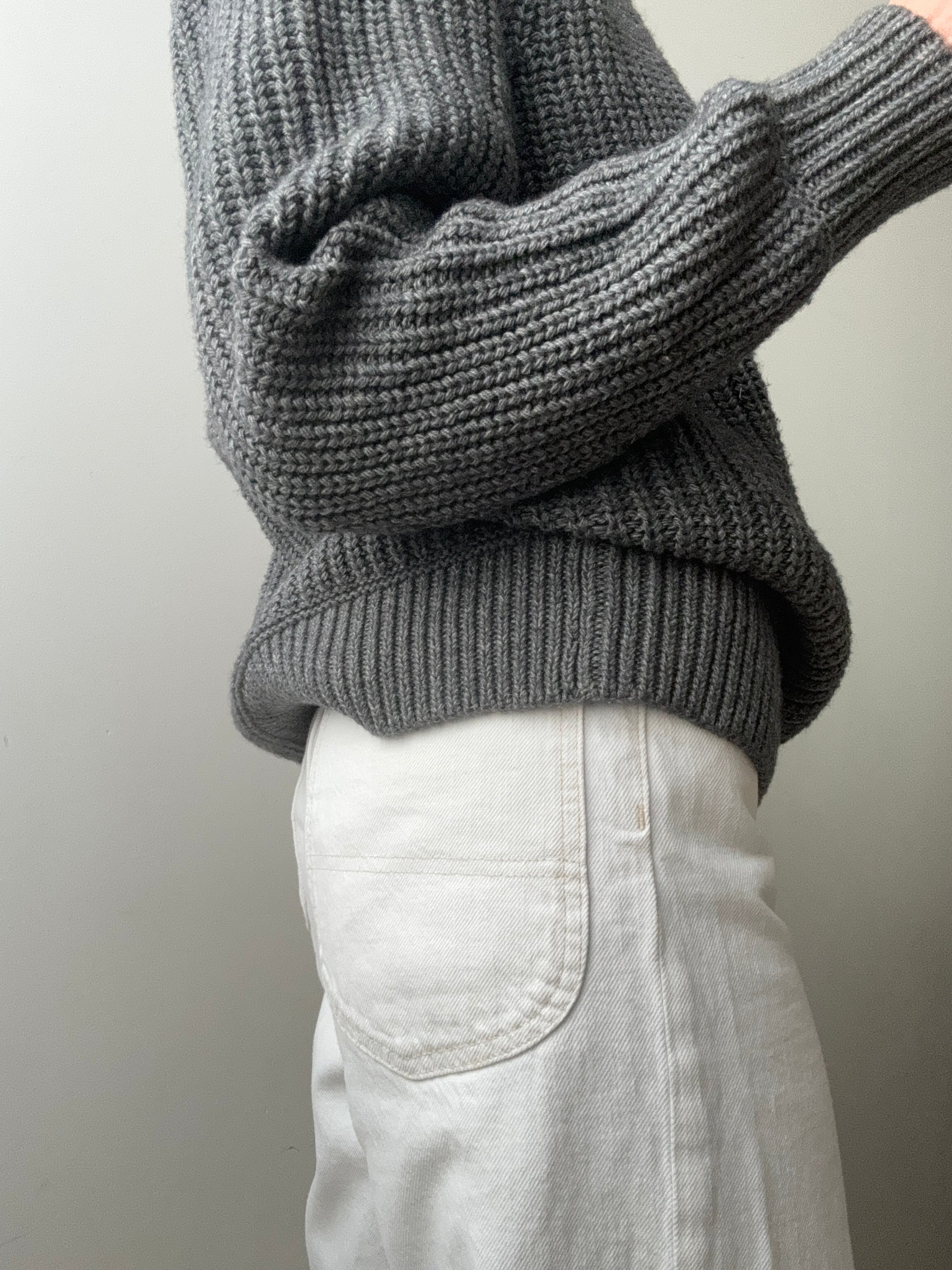 Ralph Lauren Wool Blend Crew Neck Knit Grey | Jumpers