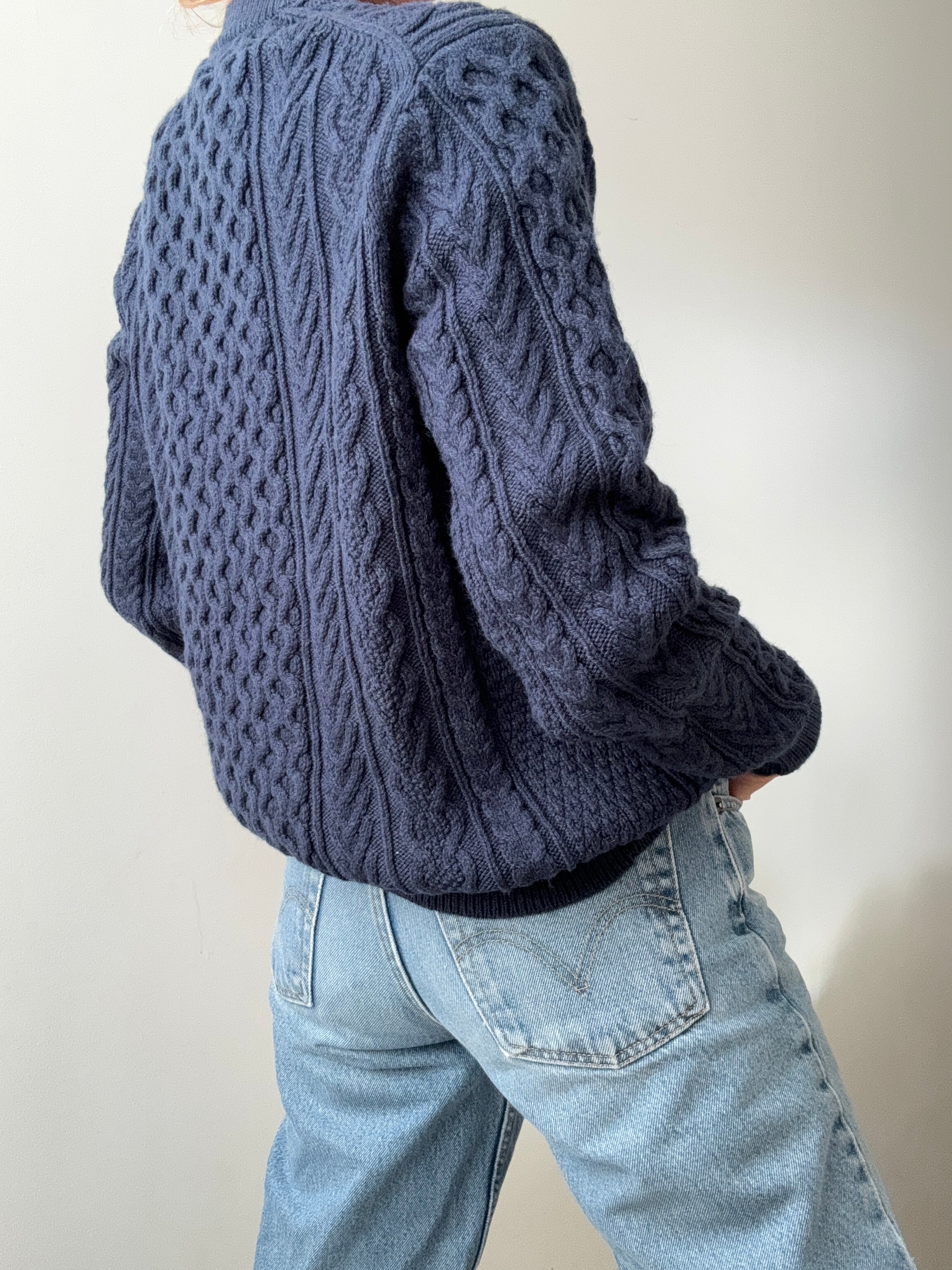 Ralph Lauren Wool Cable Knit Blue | Jumpers